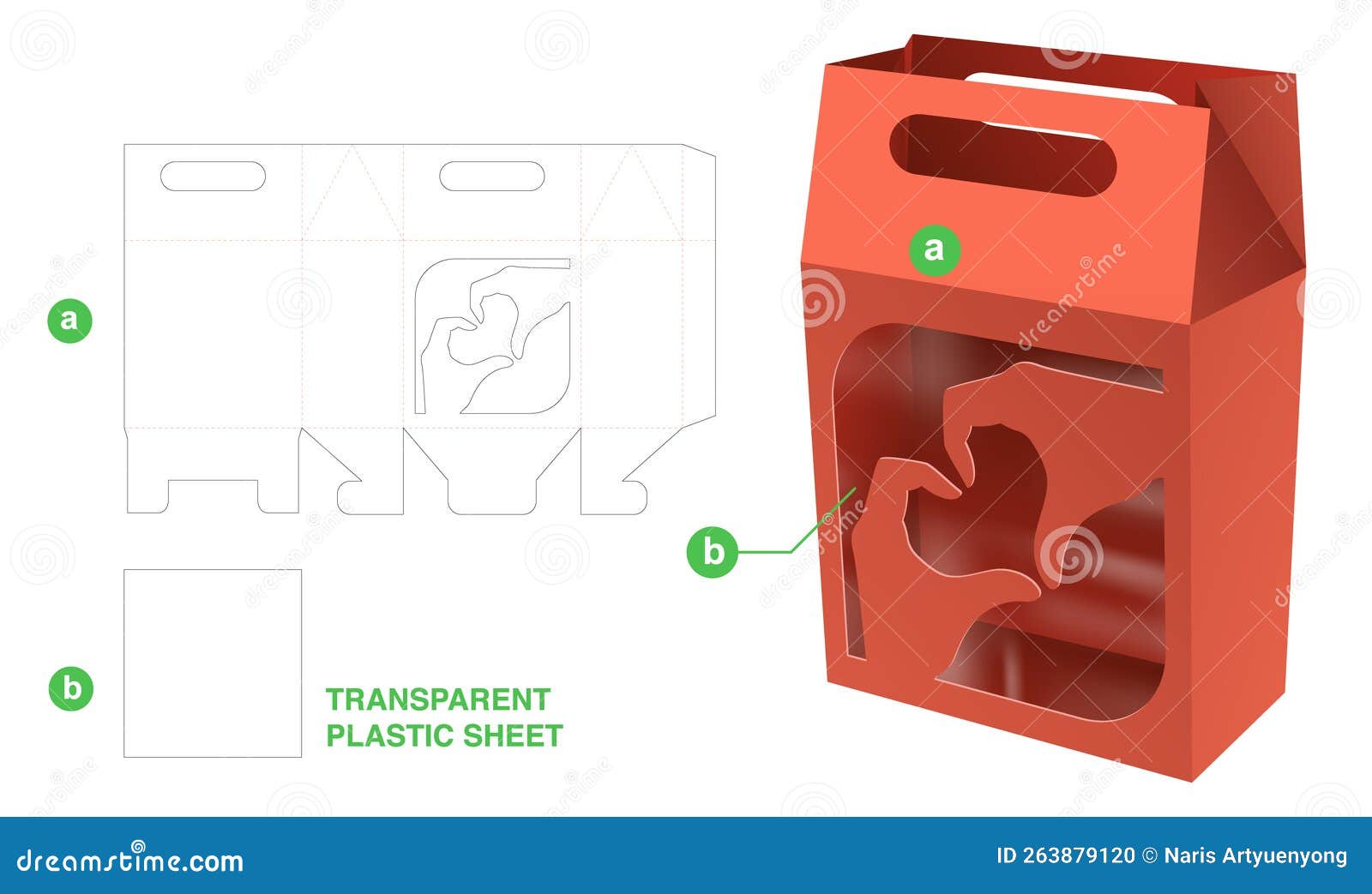 Cardboard Box Die Cut Template Design Stock Vector Illustration of