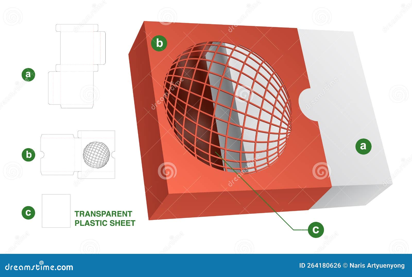 Cardboard Box Die Cut Template Design Stock Vector Illustration of