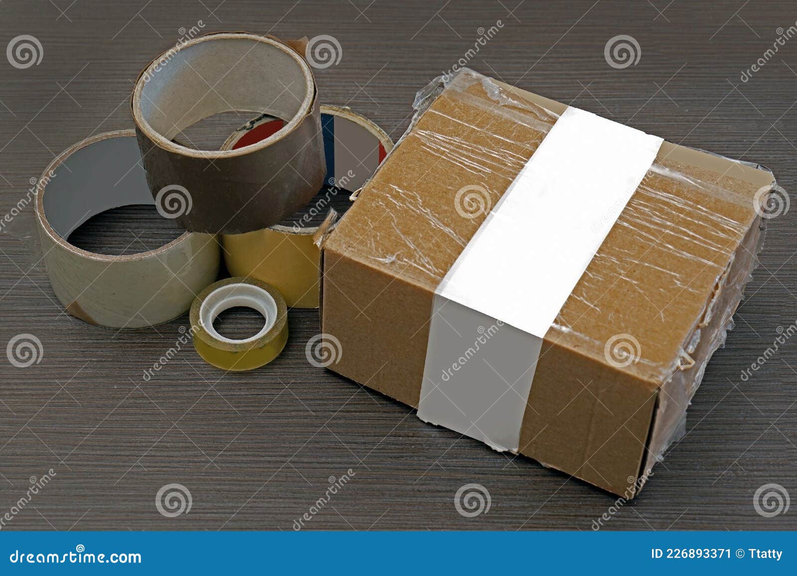 Cardboard Box with Duct Tapes Stock Image Image of transportation