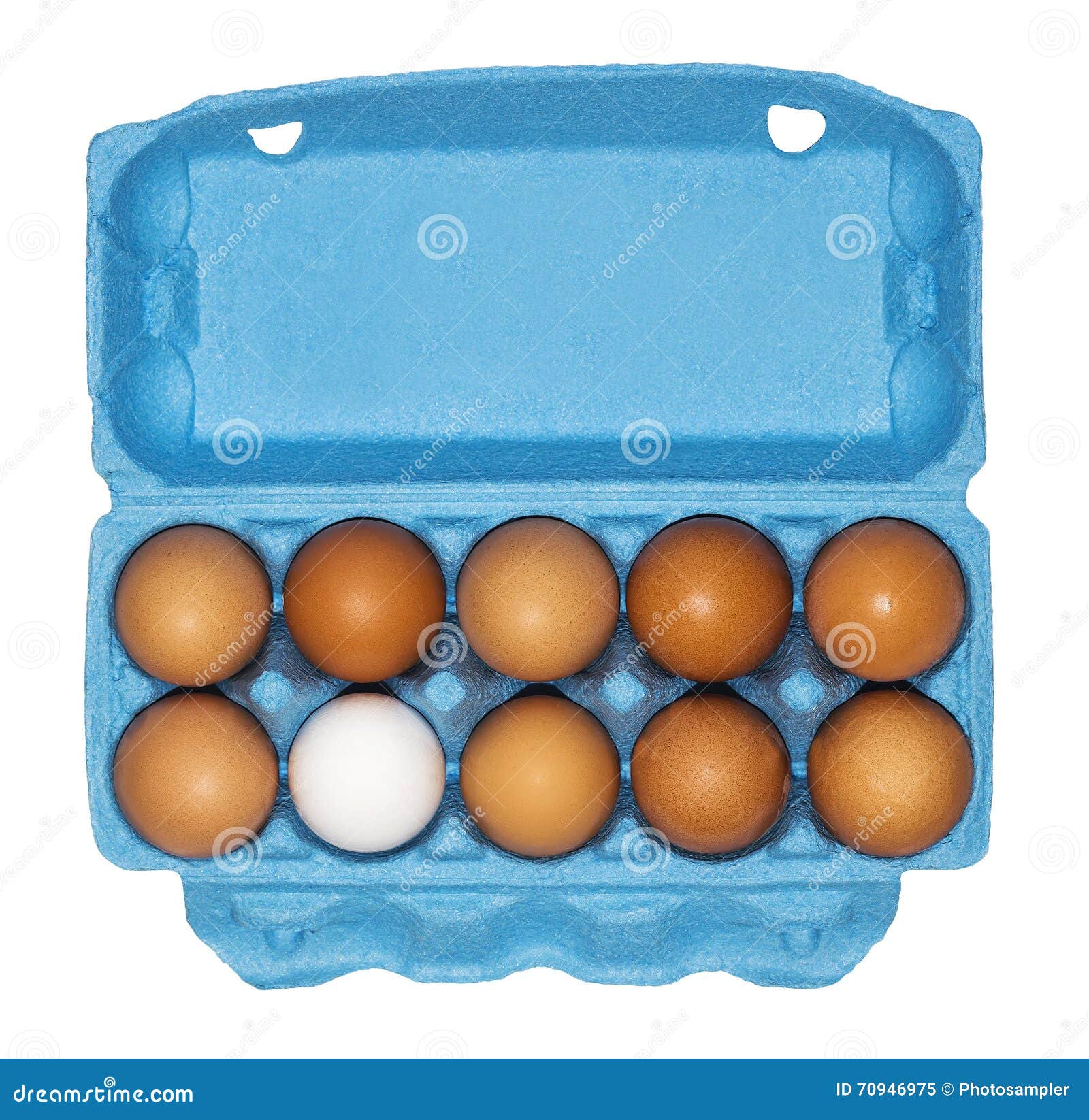 Cardboard box of eggs stock image. Image of close, dozen 70946975