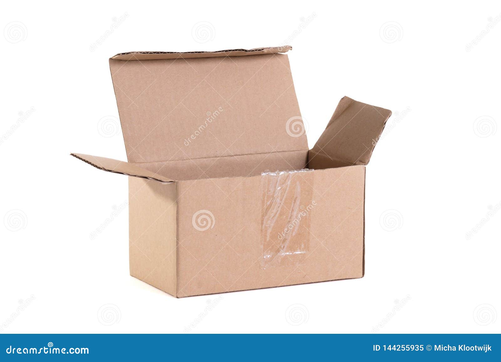 Cardboard Box with Flip Open Lid, Lid Open Stock Image Image of