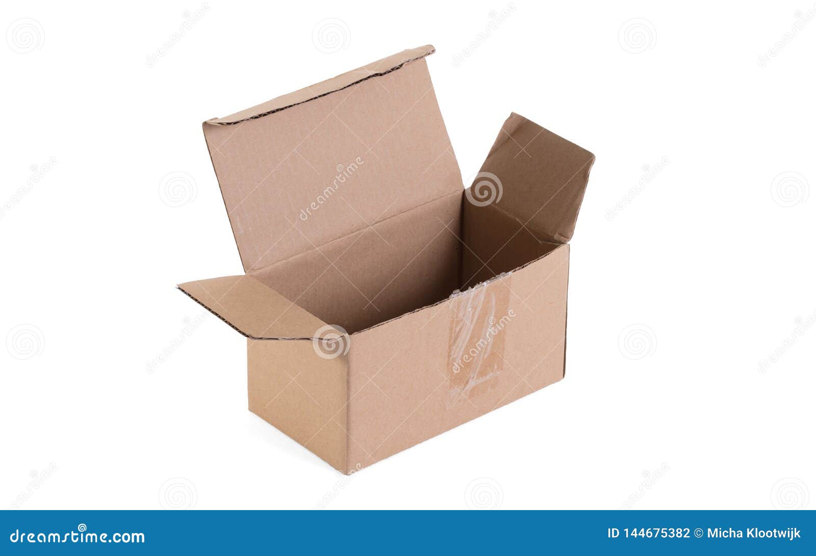 Download Cardboard Box With Flip Open Lid, Lid Open Stock Photo ...