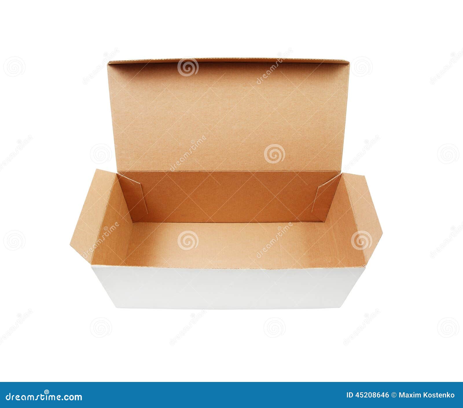 Cardboard Box with Flip Open Lid Stock Photo Image of closed, flap