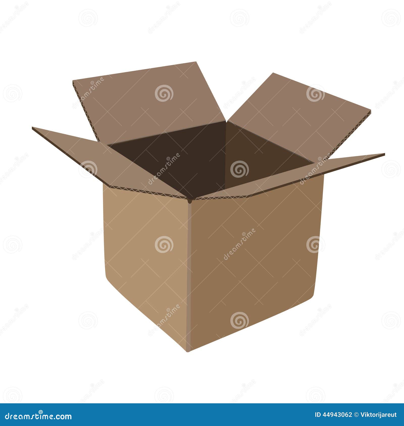 Cardboard box stock vector. Illustration of packer, open 44943062