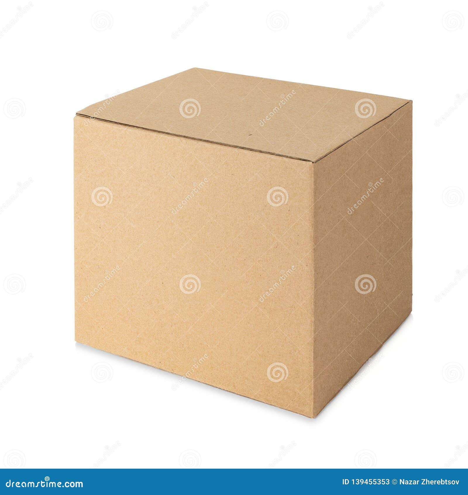 Prime Cardboard Box Open Wrapping Paper Isolated White