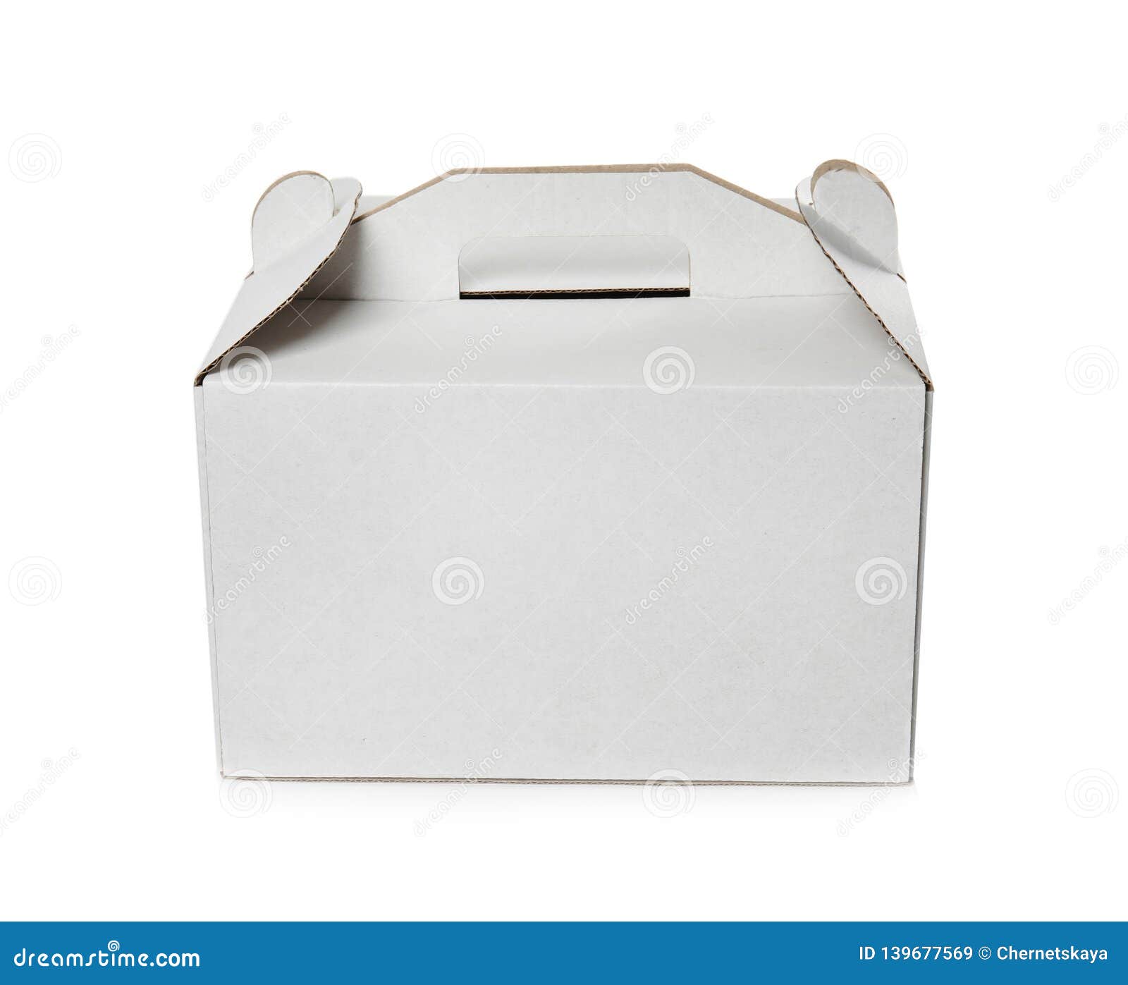 Download Cardboard Box Isolated On White Mockup For Design Stock Image Image Of Cardboard Cartoon 139677569