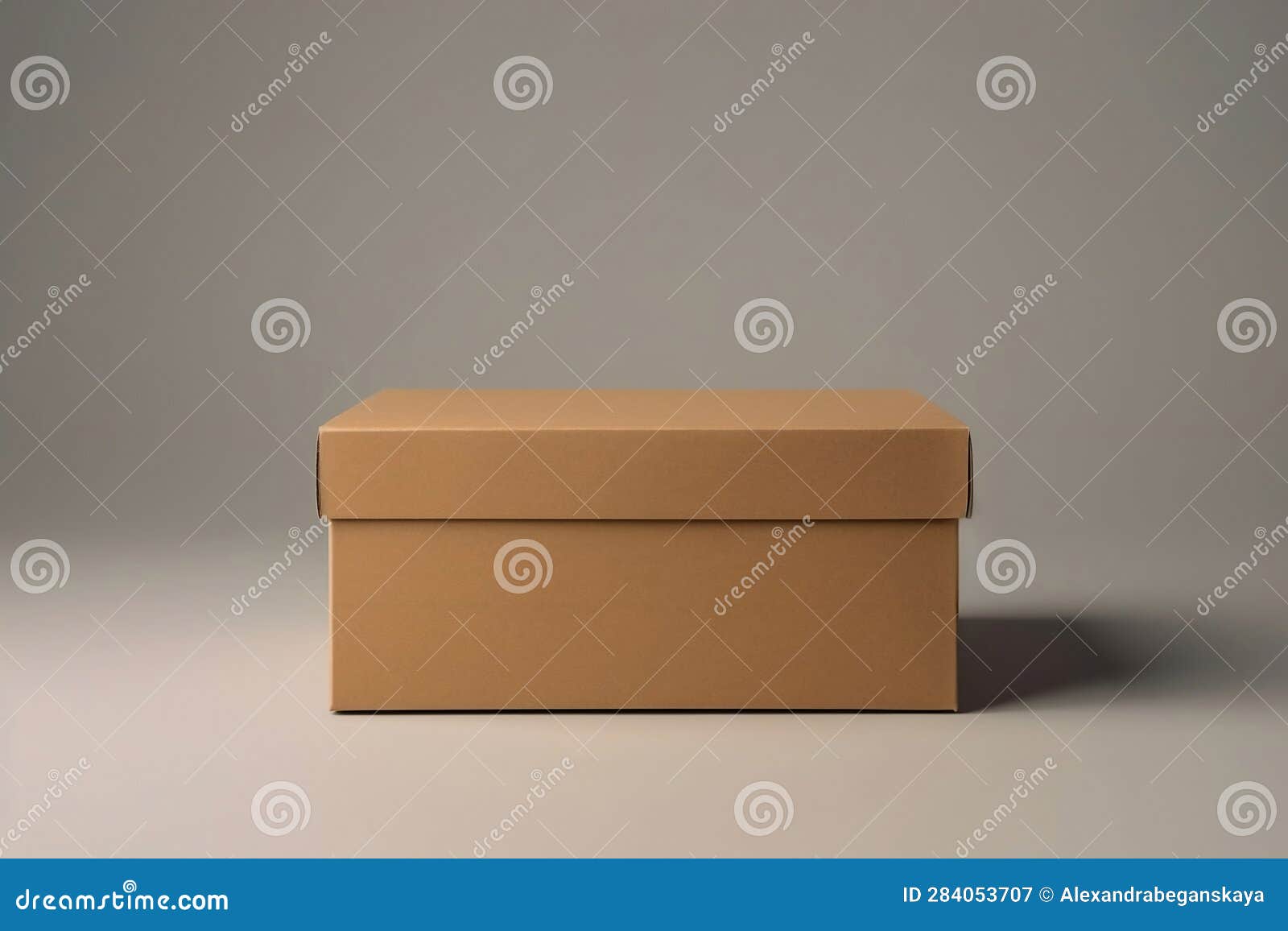 Cardboard box with lid stock illustration. Illustration of pack 284053707