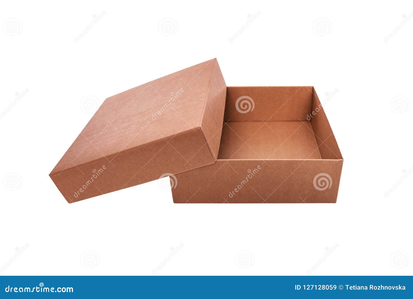 Download Cardboard Box With An Open Lid. Close-up. Stock Image ...