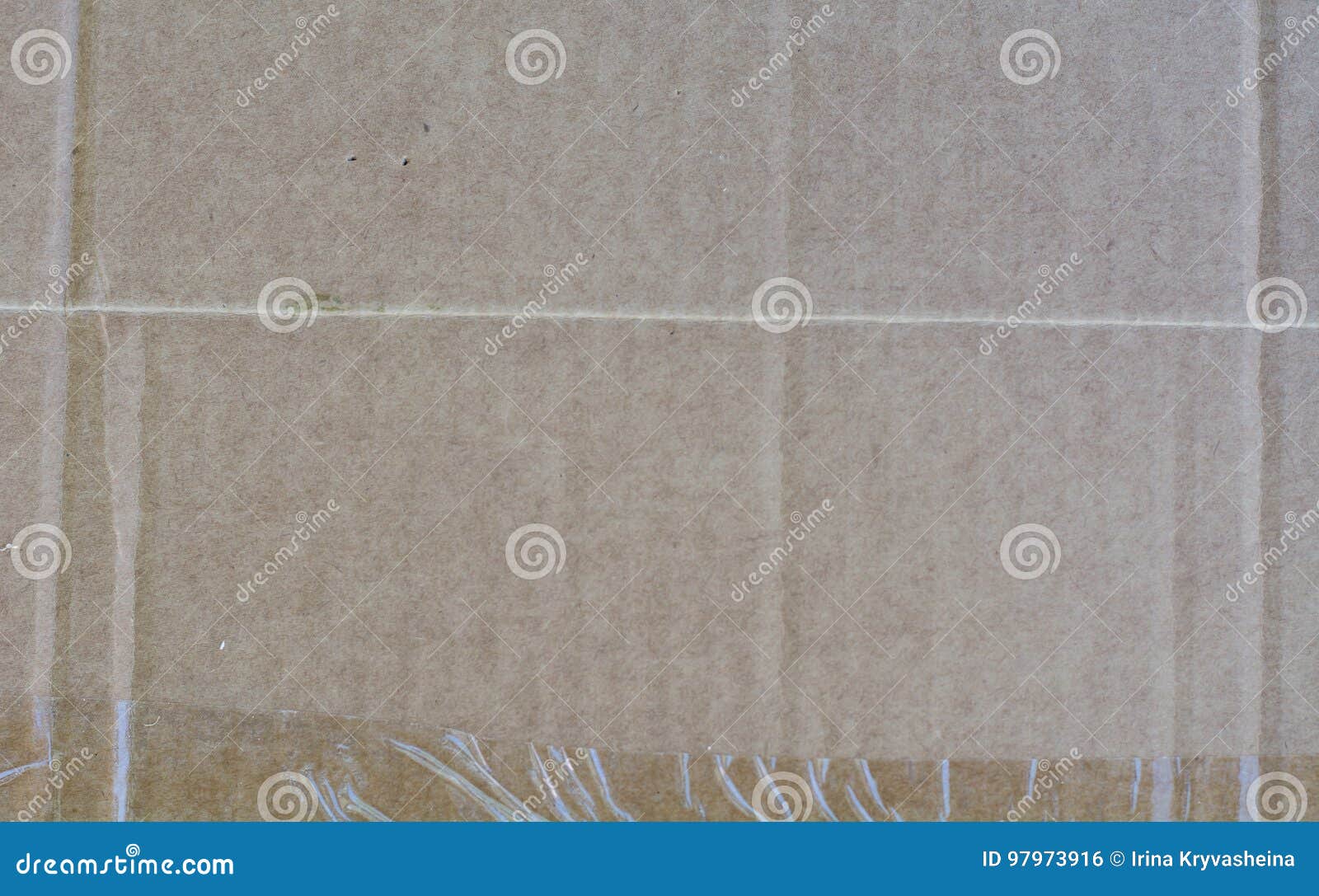 Cardboard Box Sealed with a Packing Tape Stock Photo Image of color