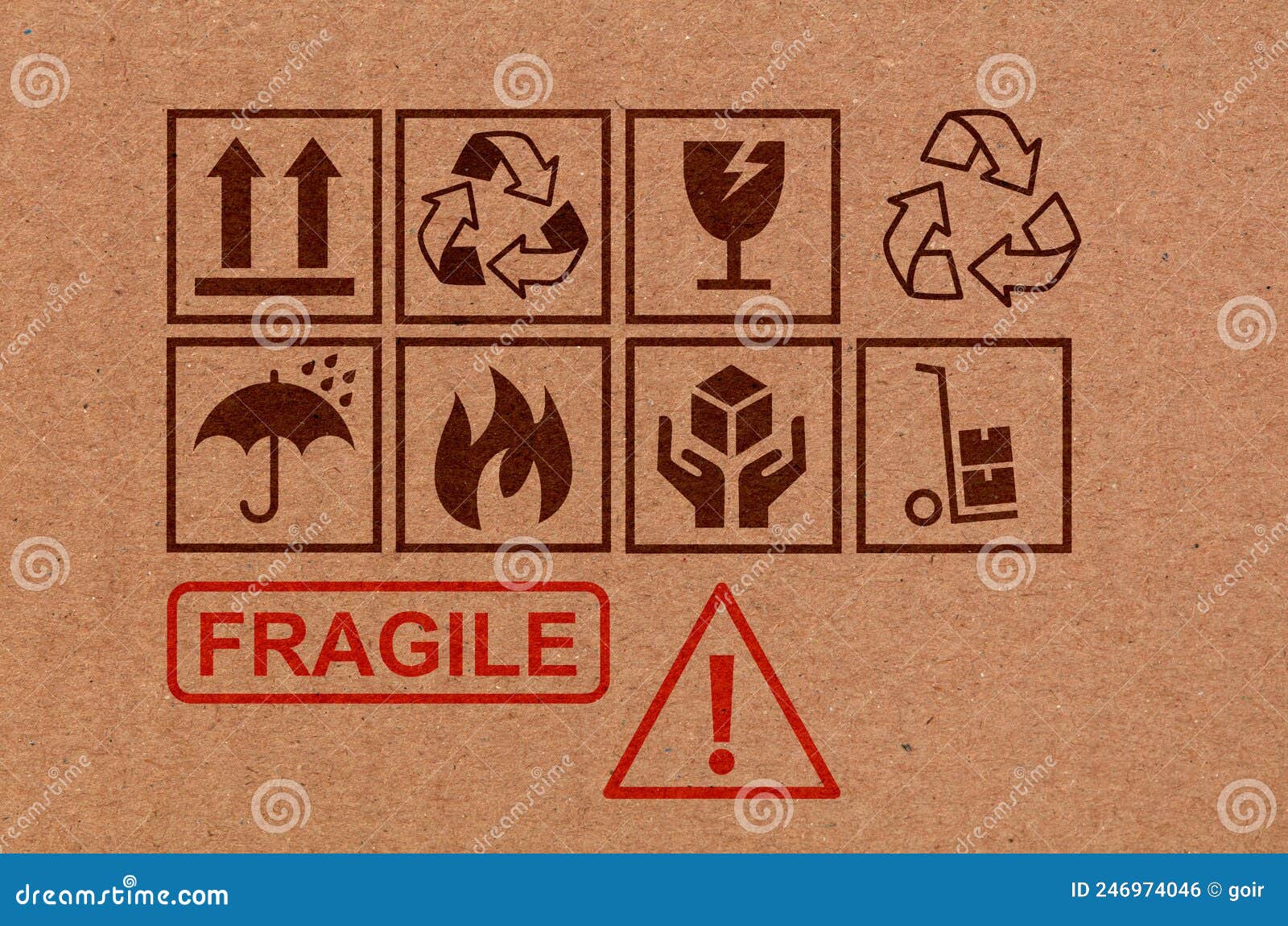 Cardboard box signs stock illustration. Illustration of sign 246974046