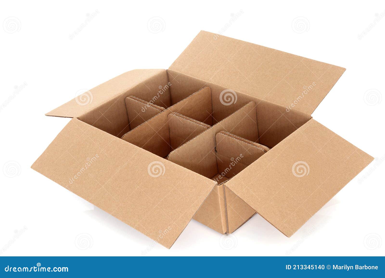 Cardboard Box with Compartments for Products Stock Photo - Image of  business, open: 213345140
