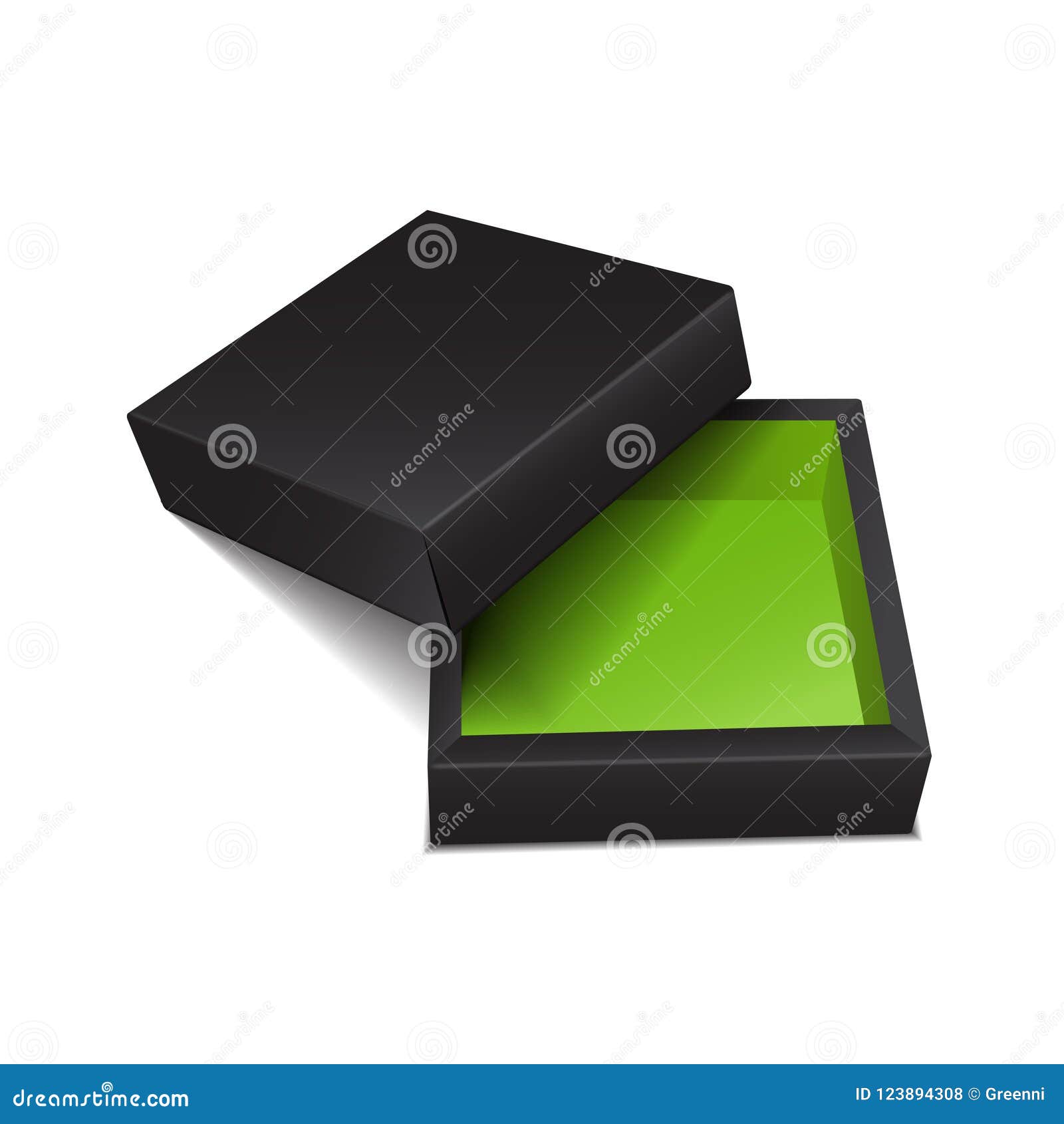 Cardboard Box. Vector Black Realistic Package for Software, Electronic
