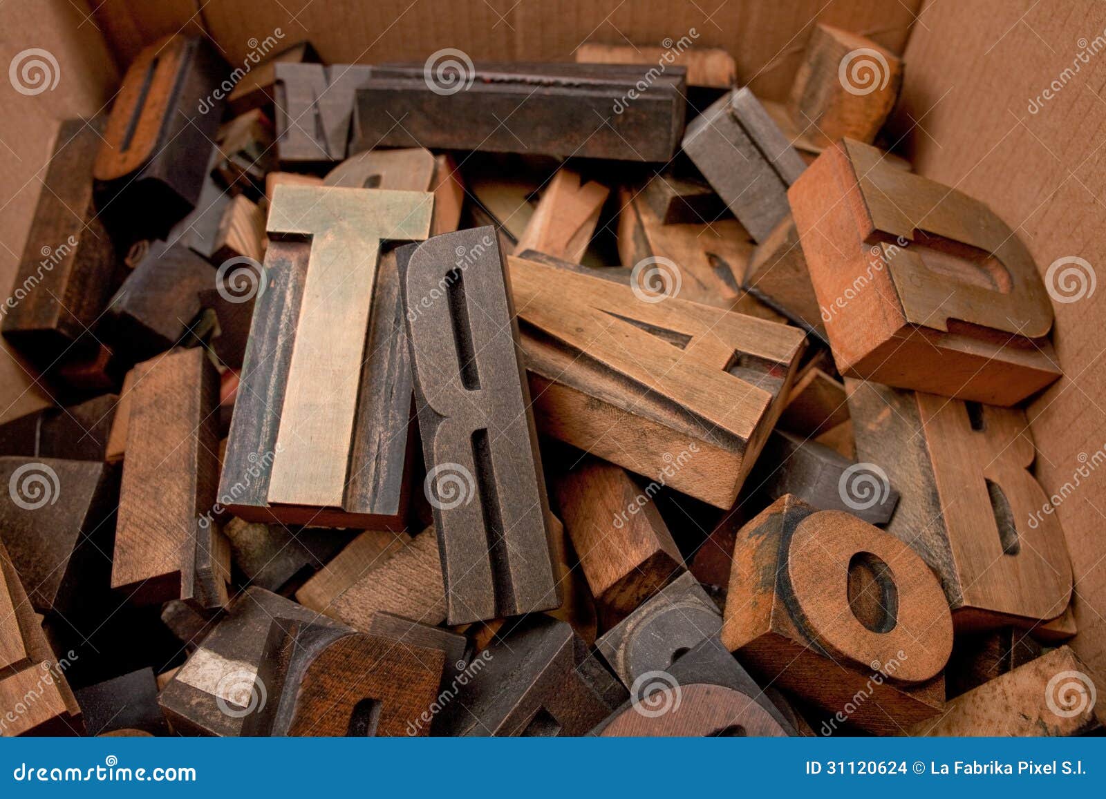 Handmade Cardboard Alphabet Letters Stock Photo - Download Image