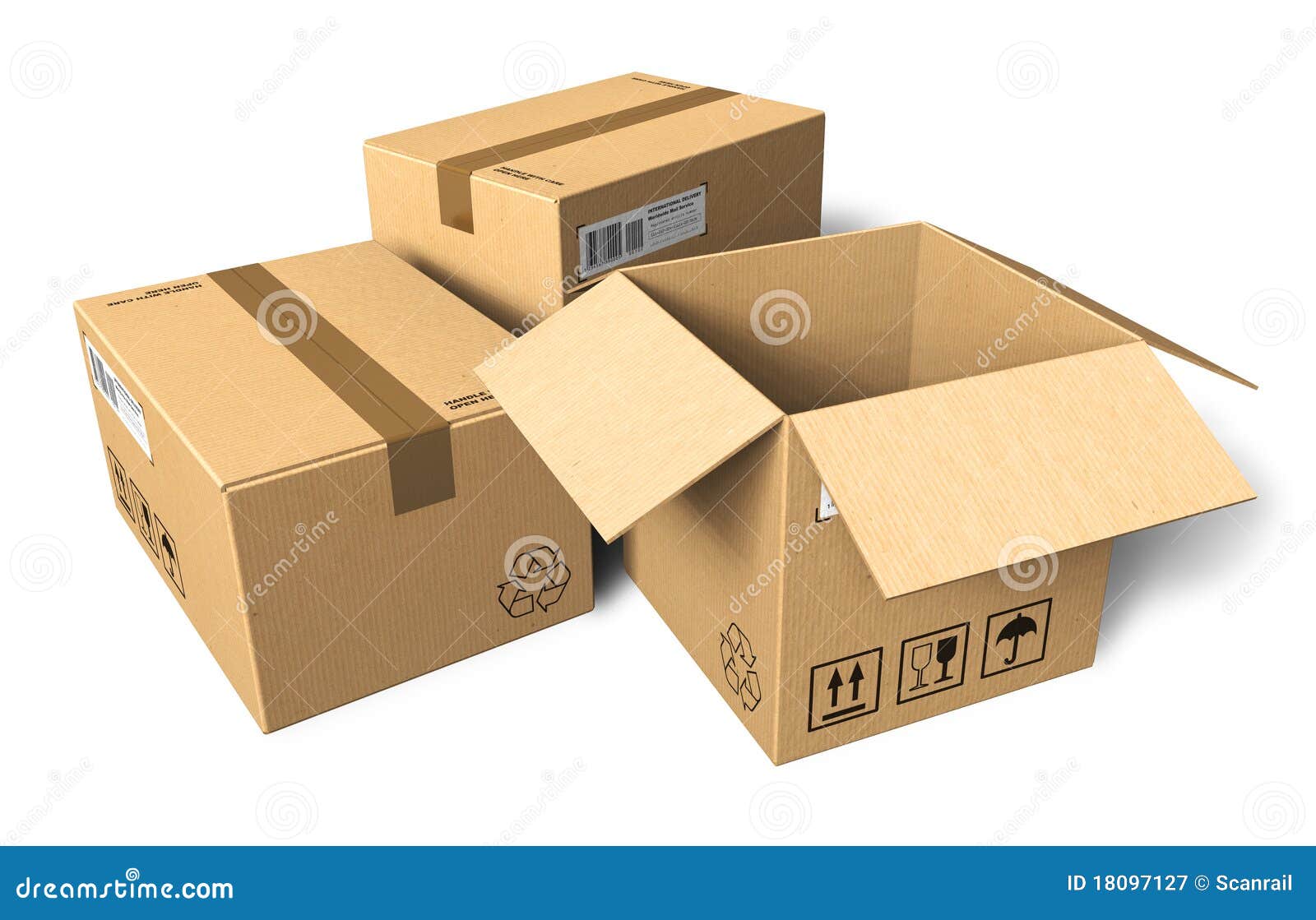 Cardboard Boxes Royalty-Free Stock Photography | CartoonDealer.com