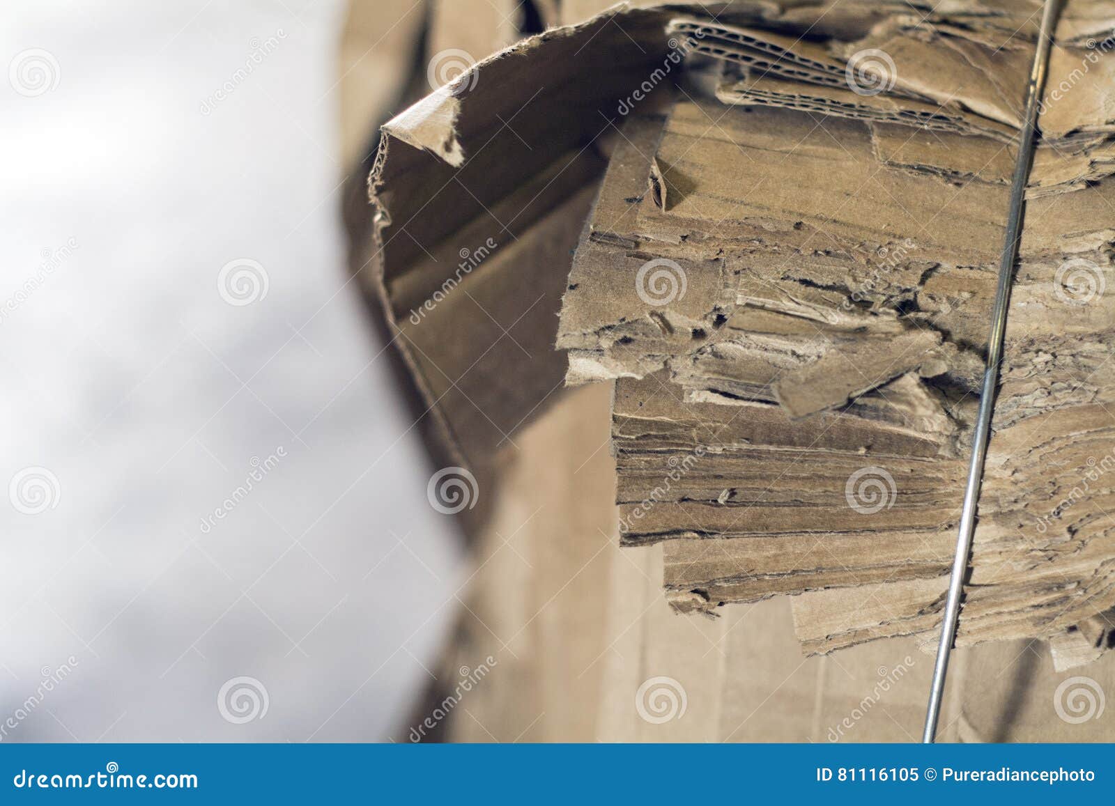 Cardboard Boxes Baled and Ready To Recycle Stock Image - Image of reuse