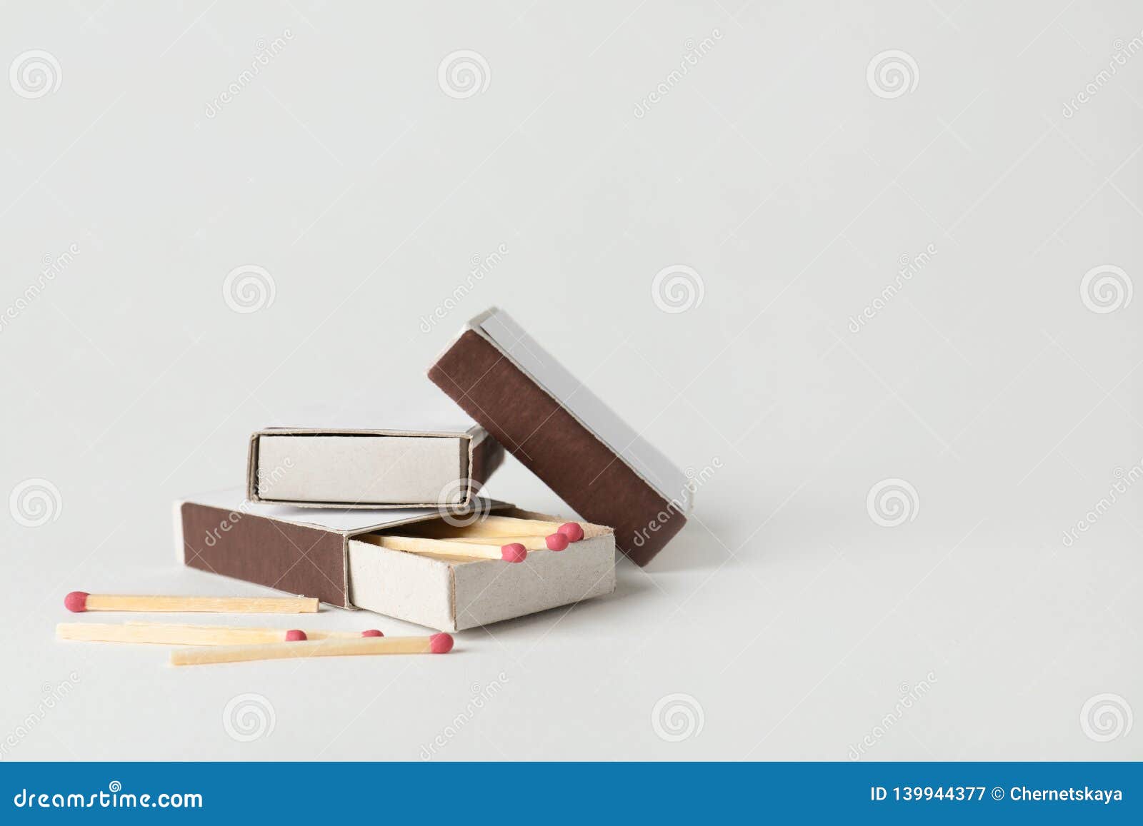 Cardboard Boxes with Matches Stock Image Image of open, match 139944377