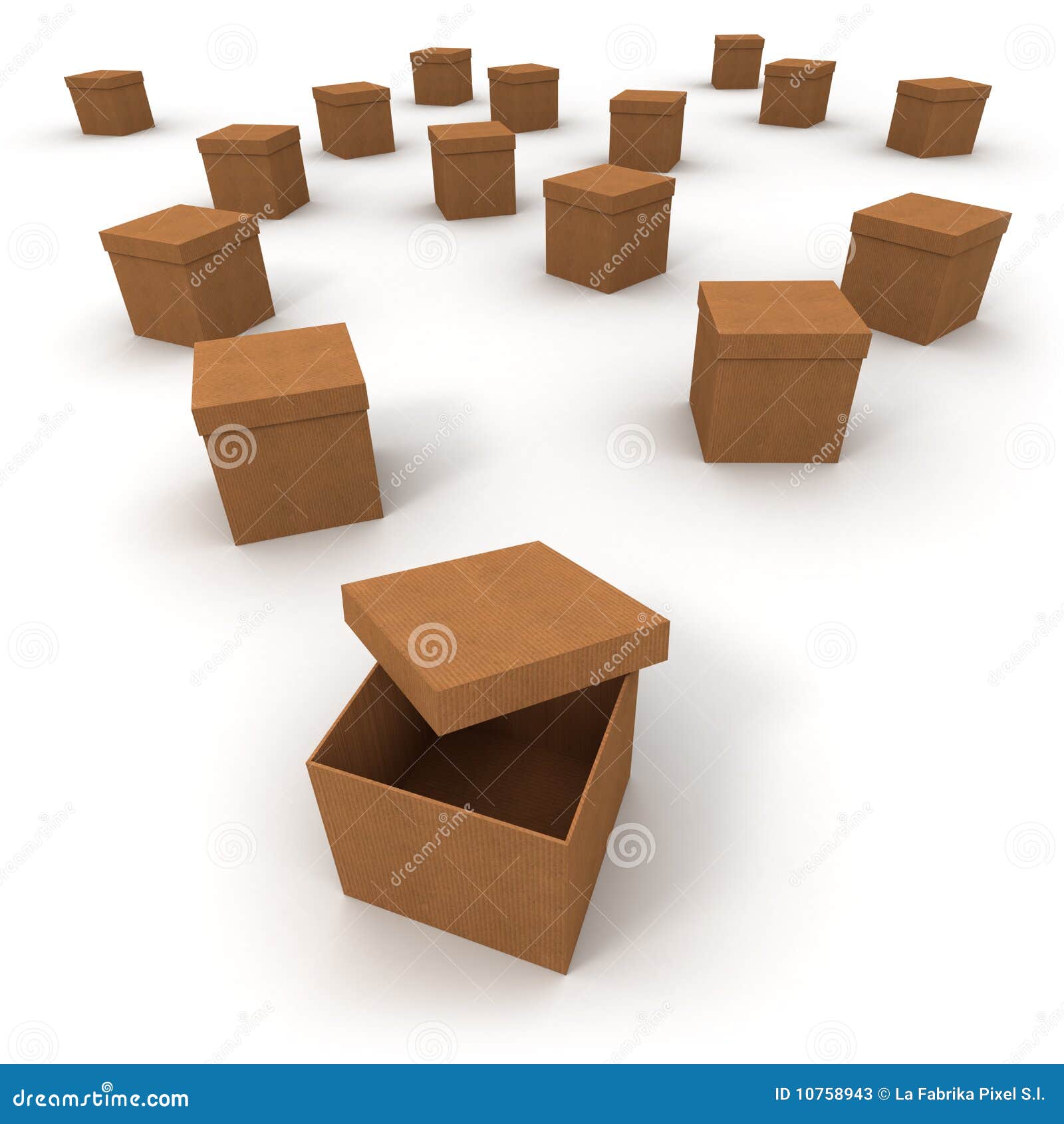 Download Cardboard Boxes And Open Lid Stock Illustration ...