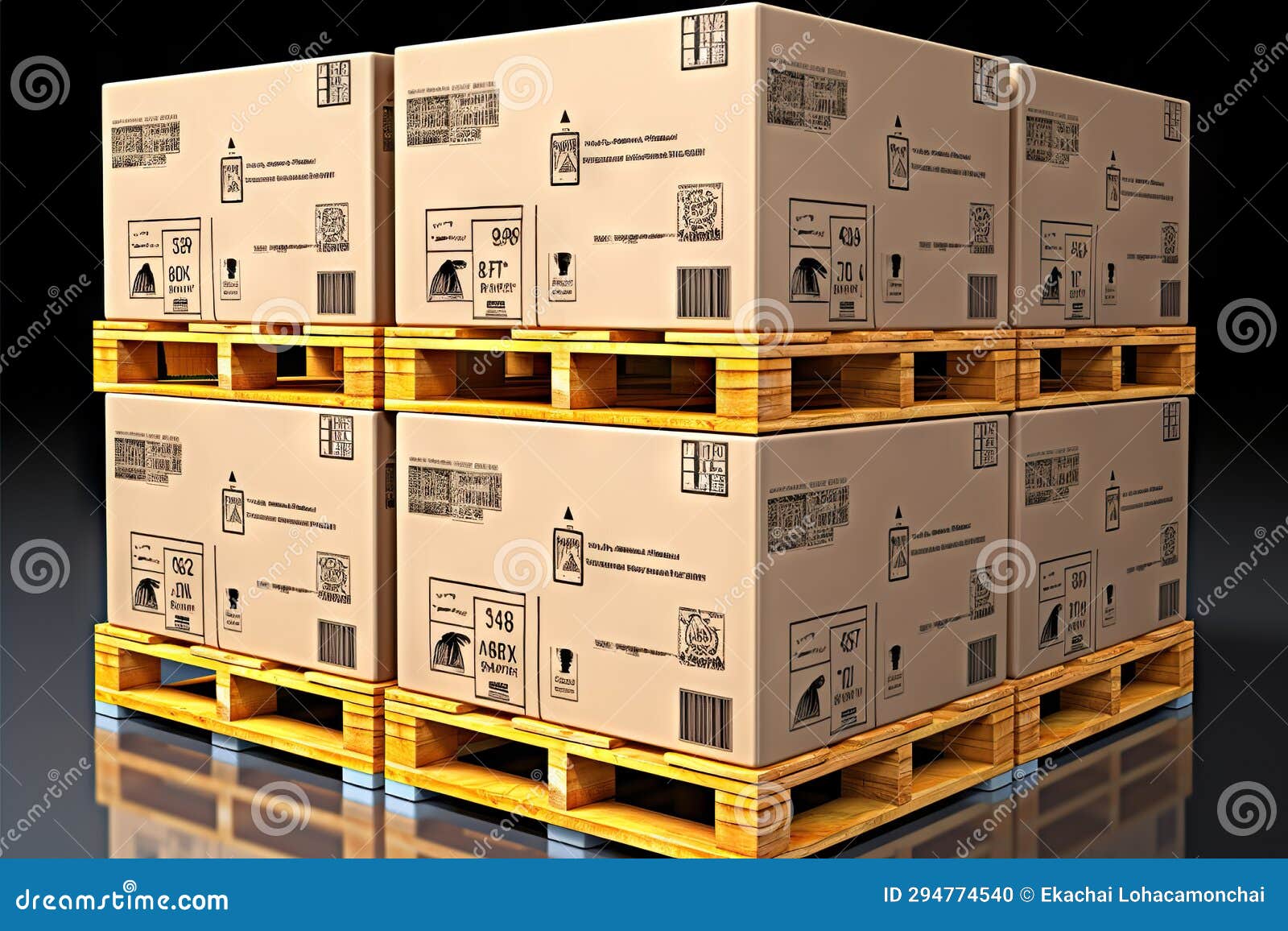 Cardboard Boxes on Pallet Streamlined Packing and Shipping for