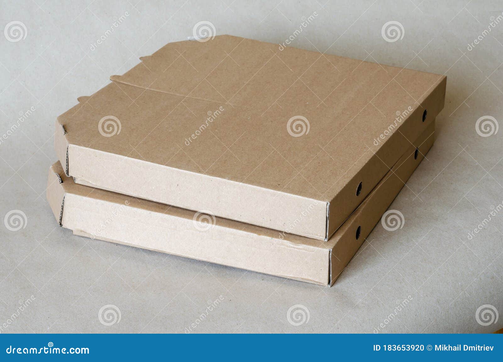 Cardboard Boxes for Pizza Closeup Stock Photo Image of pack, order