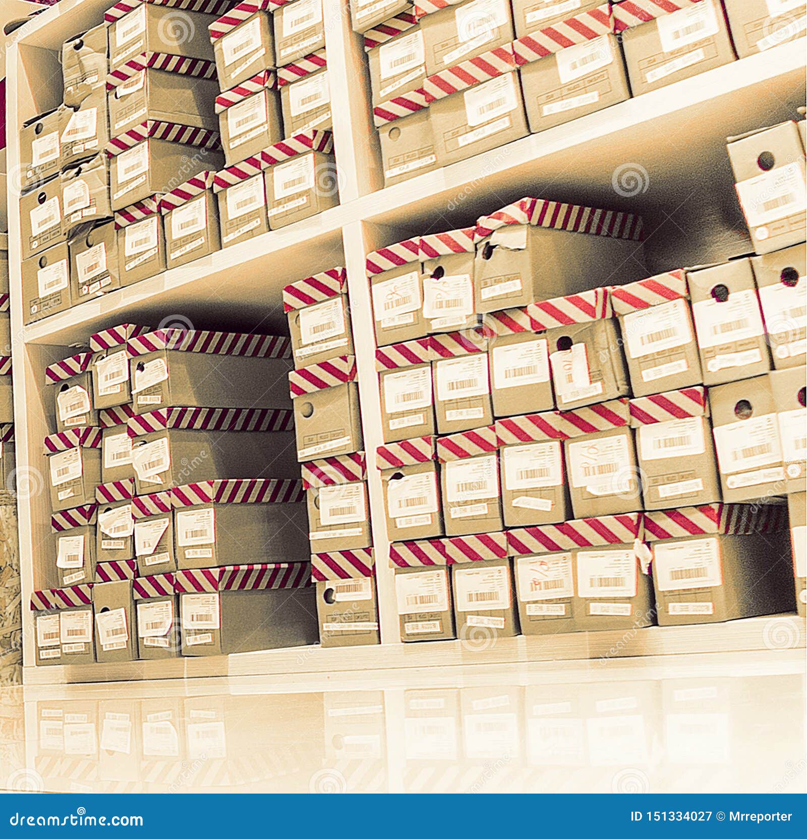 Warehouse stock image. Image of shelves, sale, production 151334027