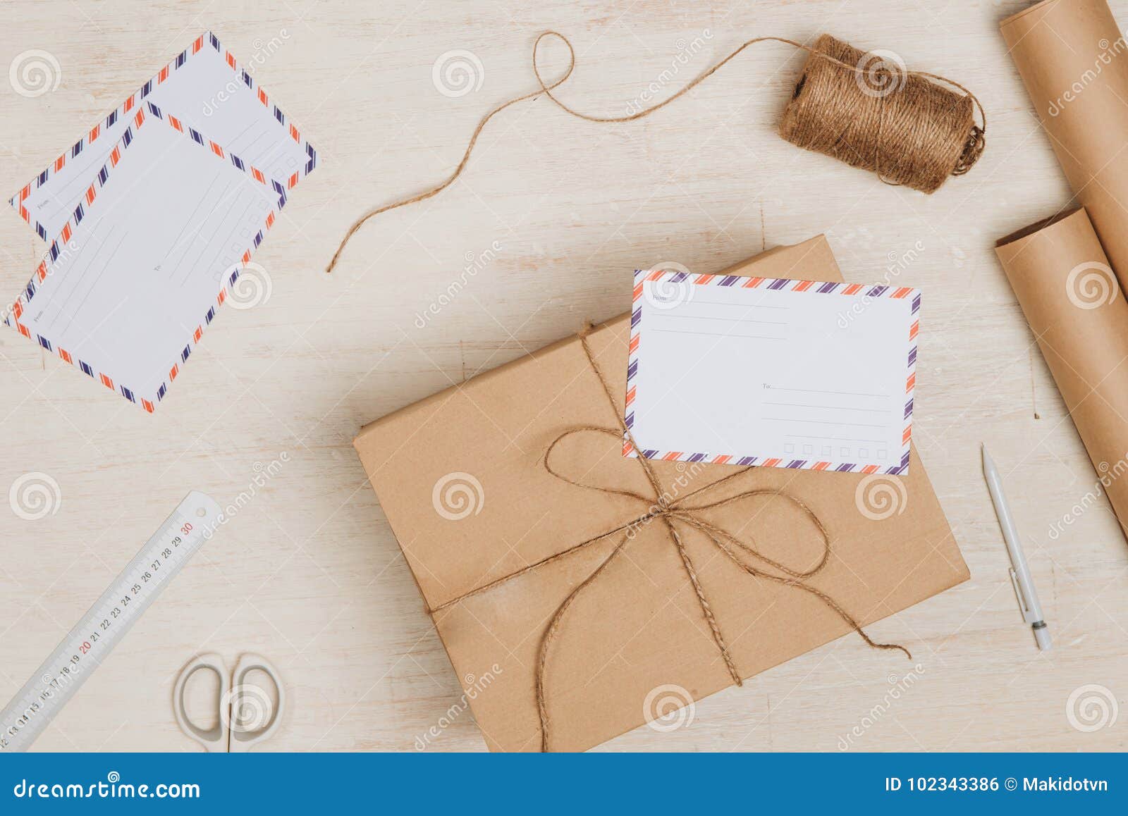 Cardboard Boxes On Work Place In Post Office Stock Photo - Image of