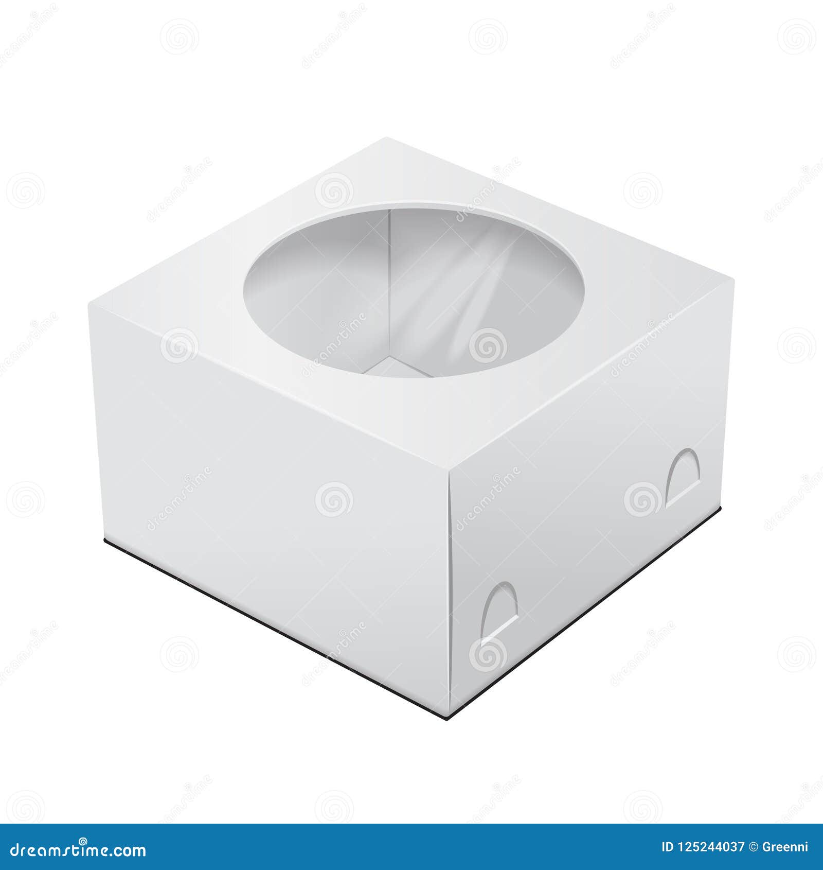 Download Cardboard Cake Box. For Fast Food, Gift, Etc. Vector ...