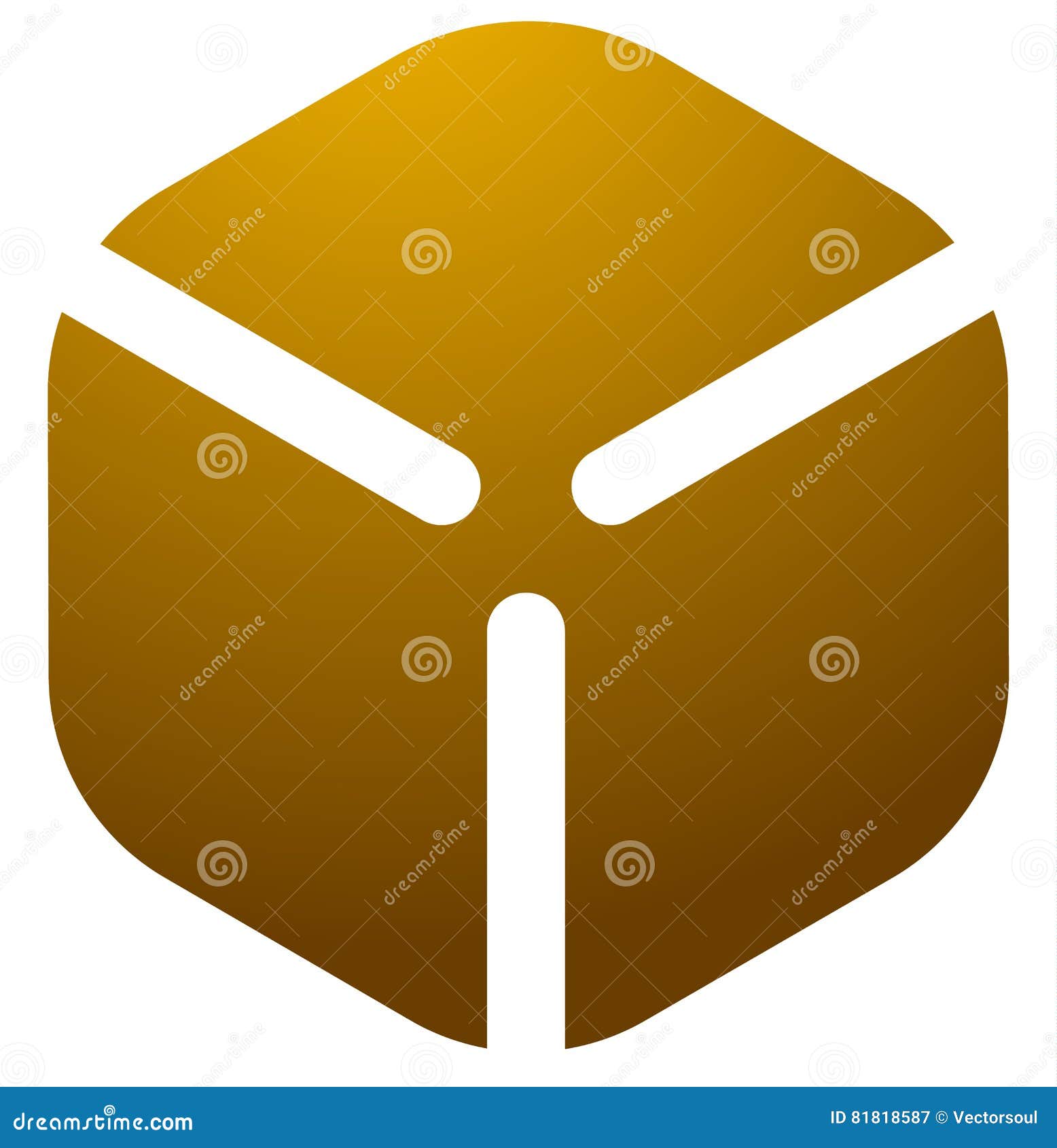 Cardboard Cube Box Logo, Icon Stock Vector Illustration of container