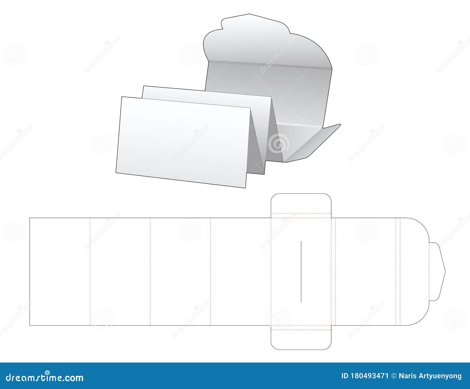 Cardboard Envelope Die Cut Template Stock Vector Illustration of gift