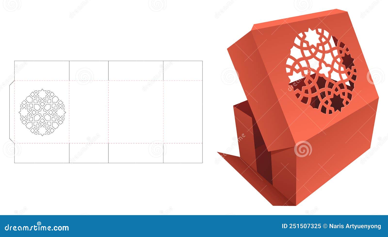 Cardboard Folding Rectangle White Blank Empty Cube Box Die Cut Template