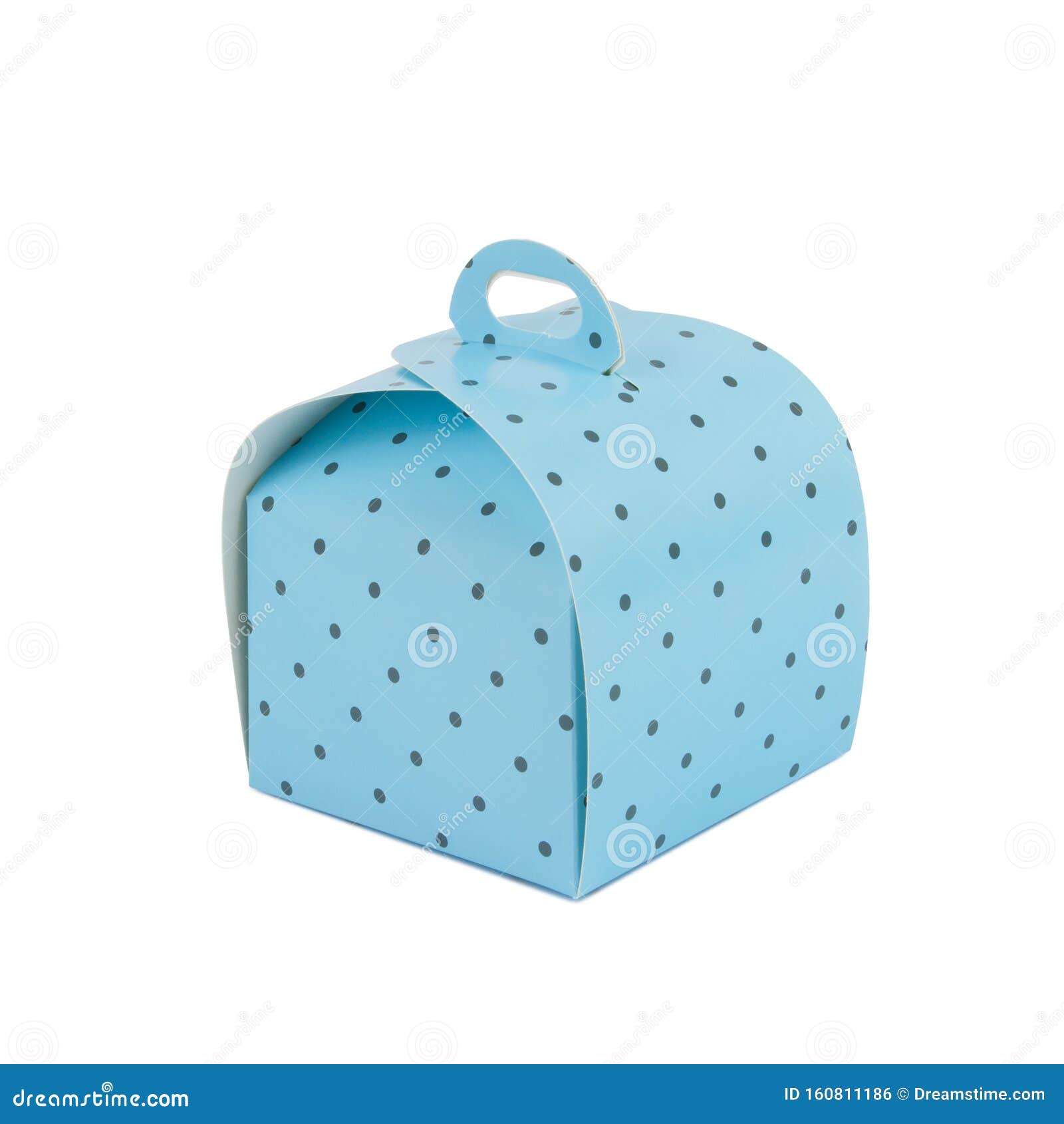 Cardboard Gift Box for Muffins and Cakes Stock Photo Image of blue
