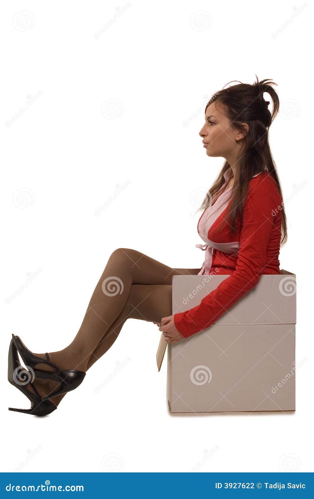 Cardboard girl stock photo. Image of person, paper, naked - 3927622