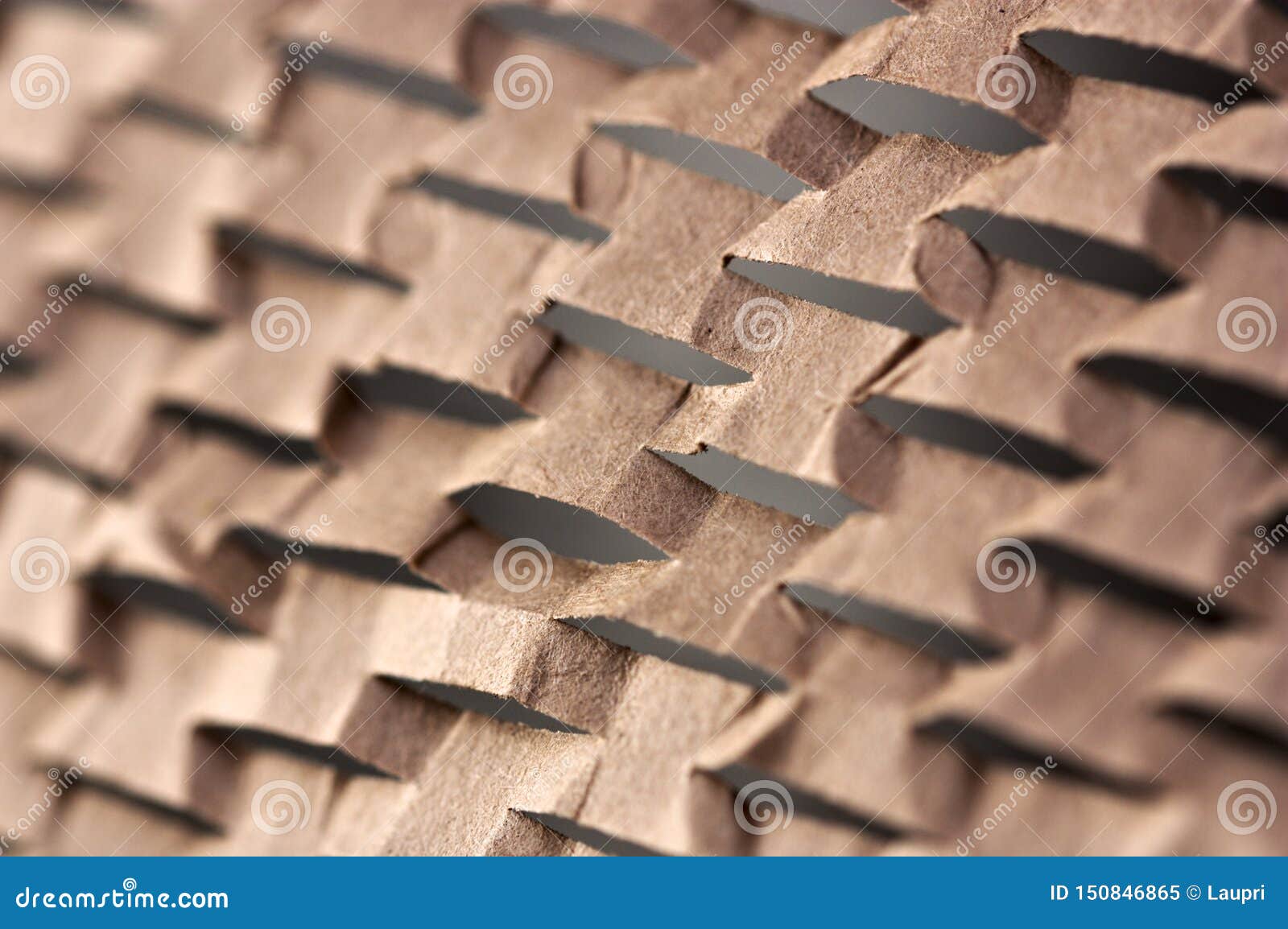 Cardboard with Holes Form a Pattern Stock Image Image of corrugated