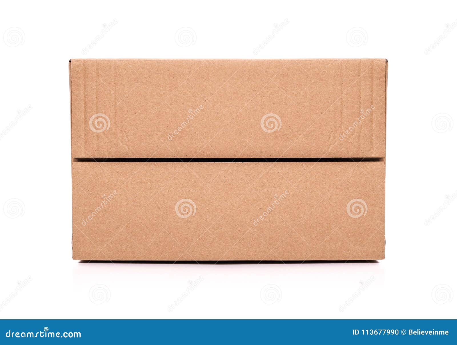 Download Cardboard Mail Box Isolated On A White Background. Stock ...