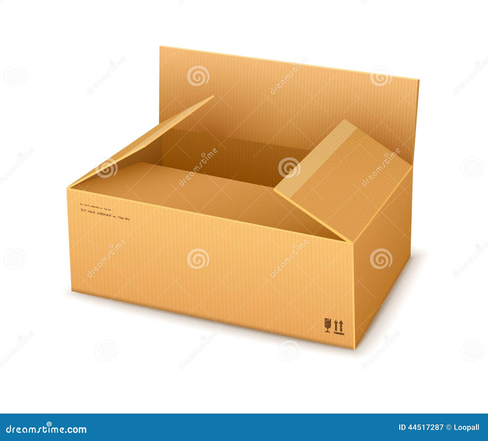 Cardboard Packaging Box Opening Stock Illustration Illustration of