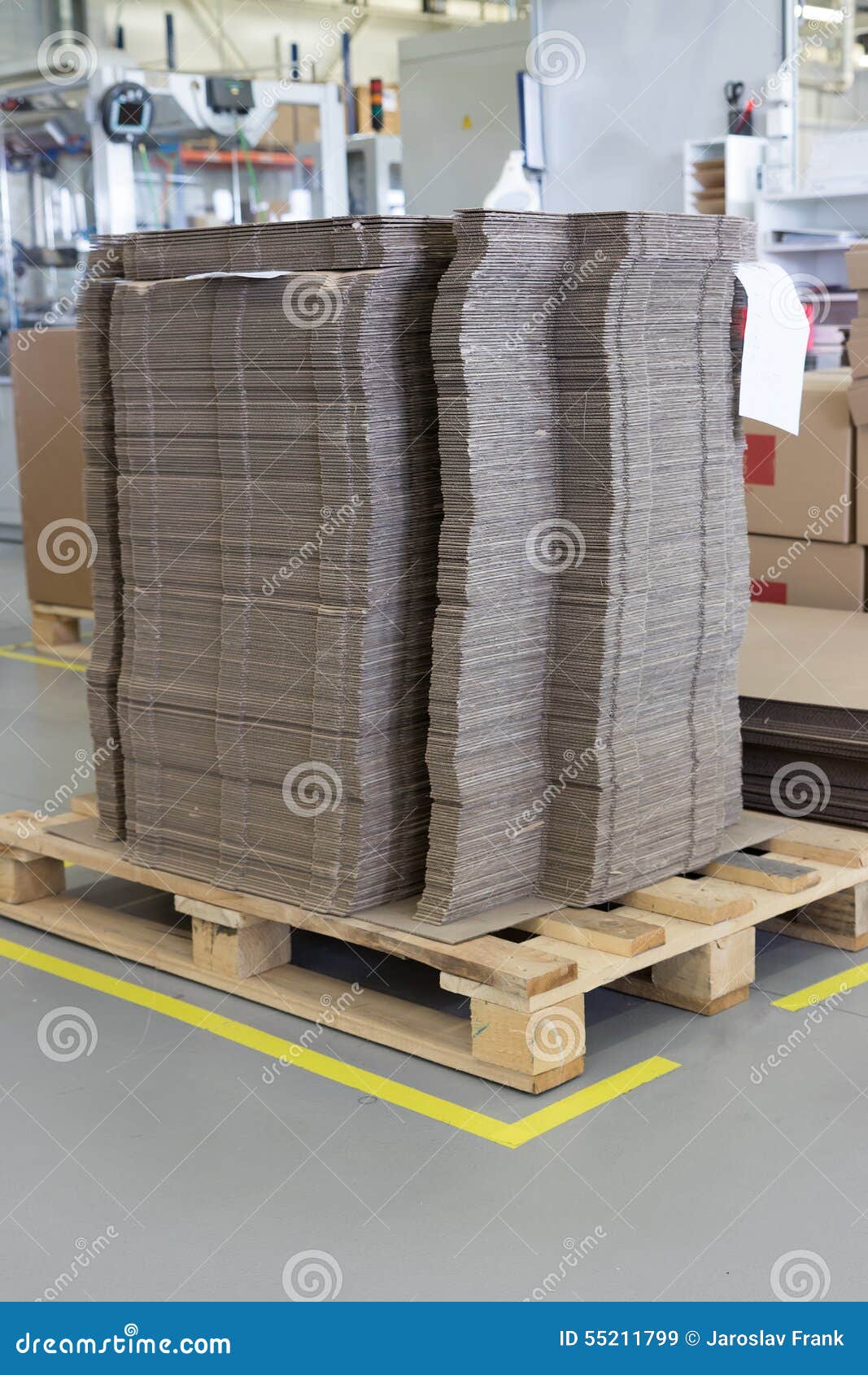 Cardboard Packaging Material in Factory Stock Image Image of method