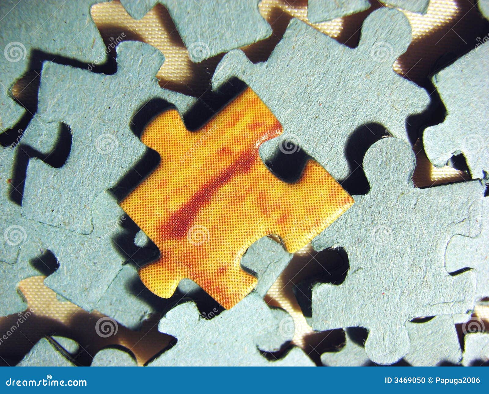 Cardboard Puzzle Pieces stock photo. Image of connected 3469050