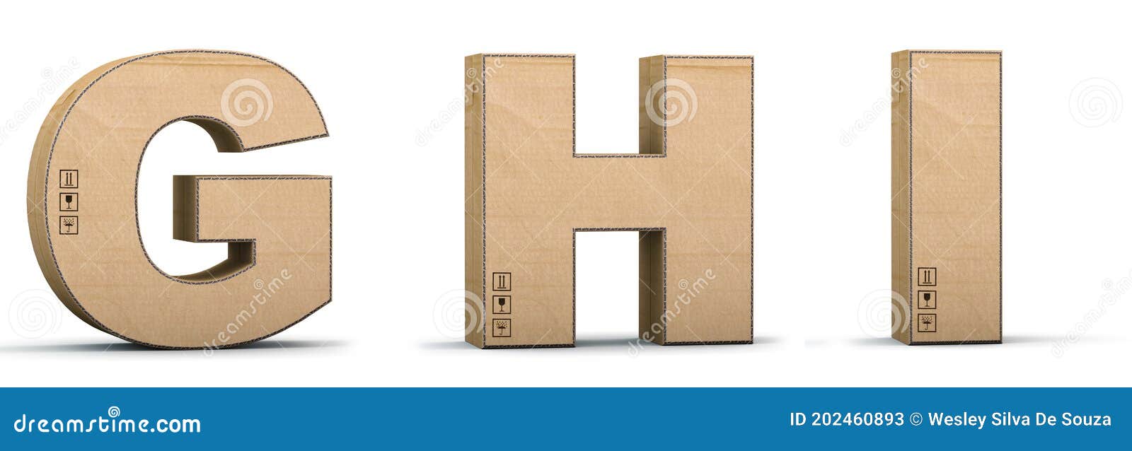 Cardboard Letter H