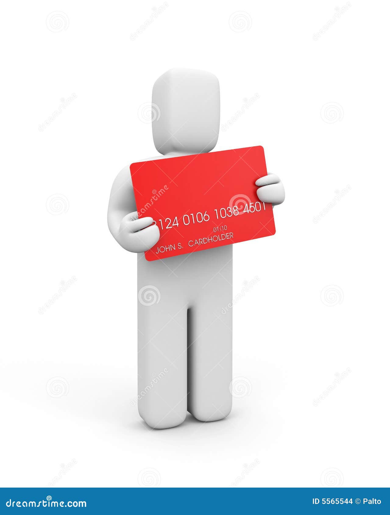 Cardholder. Person Hold Credit Card Stock Illustration Illustration