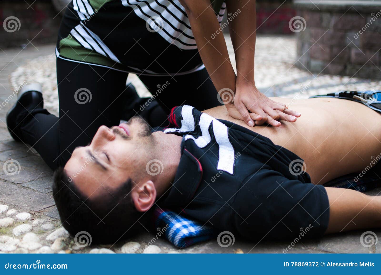 Cardiac Massage Stock Photo Image Of Fainting Resuscitation 78869372
