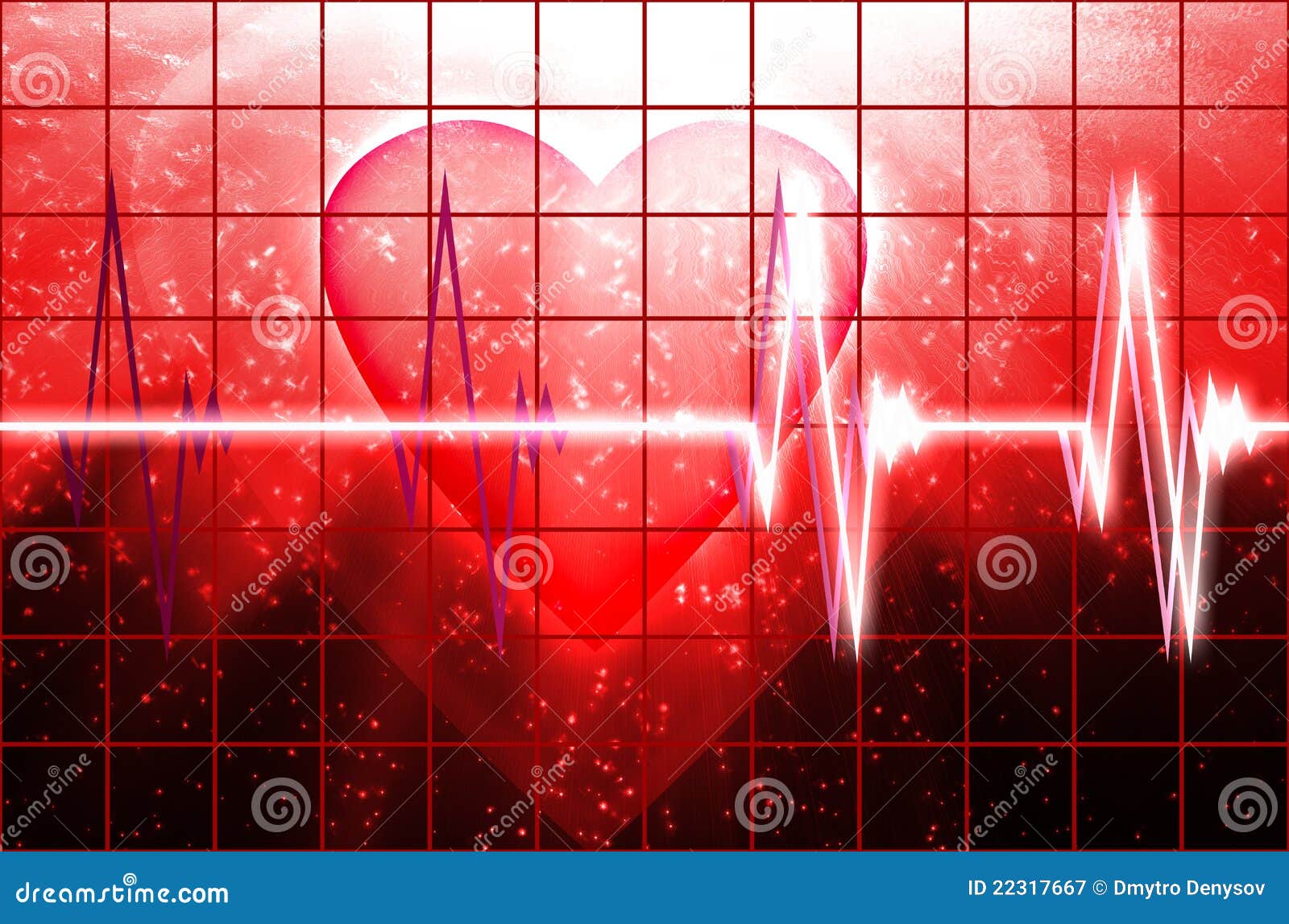 Valentine s day theme with cardial heart beating