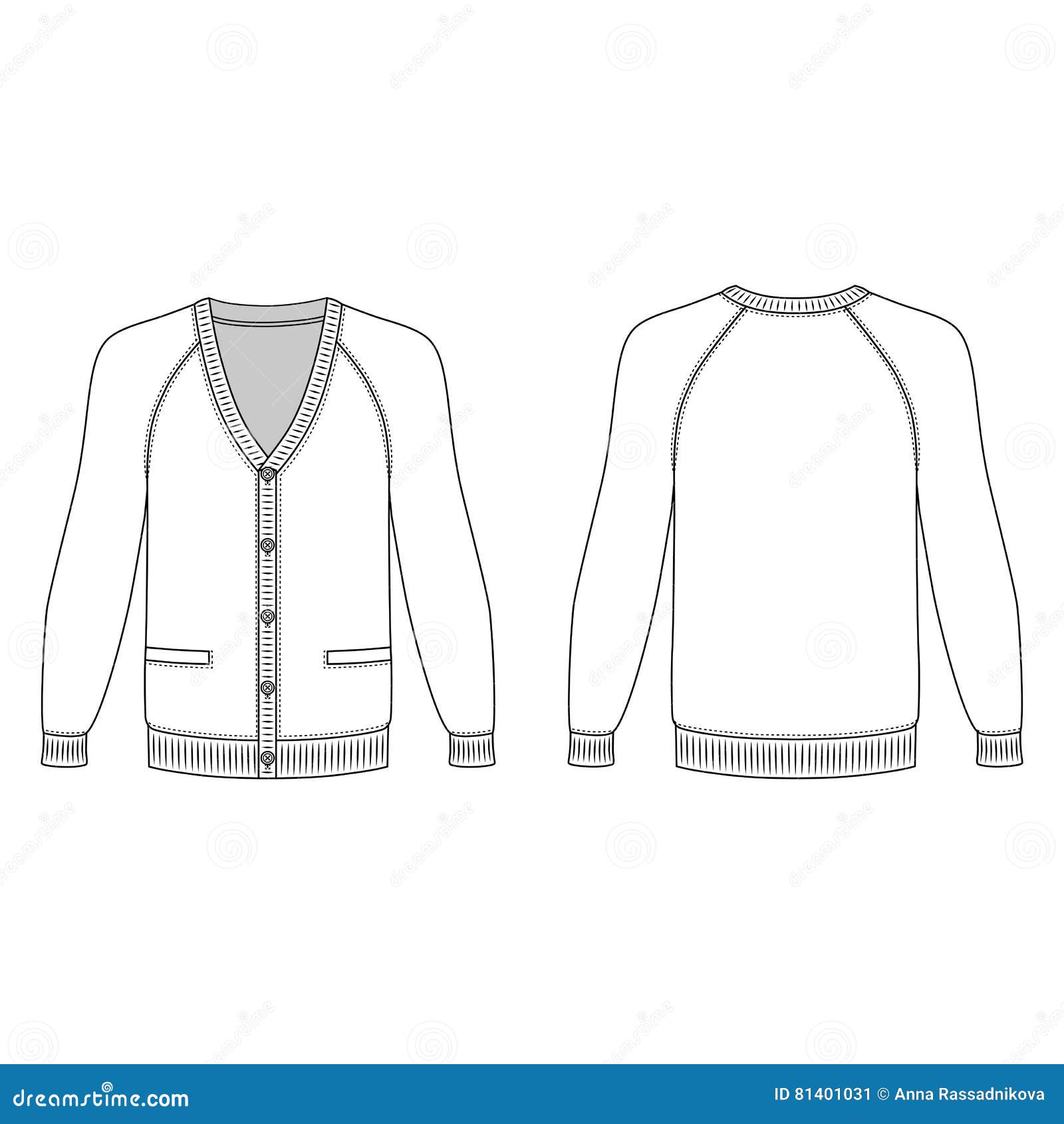 Cardigan stock vector. Illustration of fashion, clothing 81401031