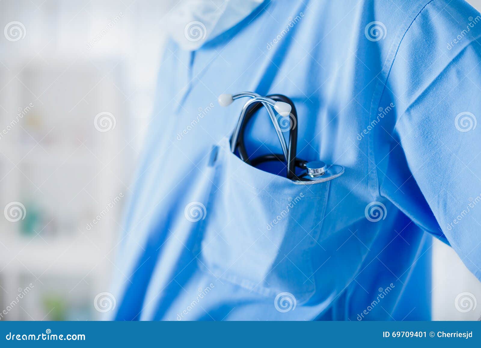 Cardiologist Holding His Stethoscope Stock Image Image of healthcare, banner 69709401