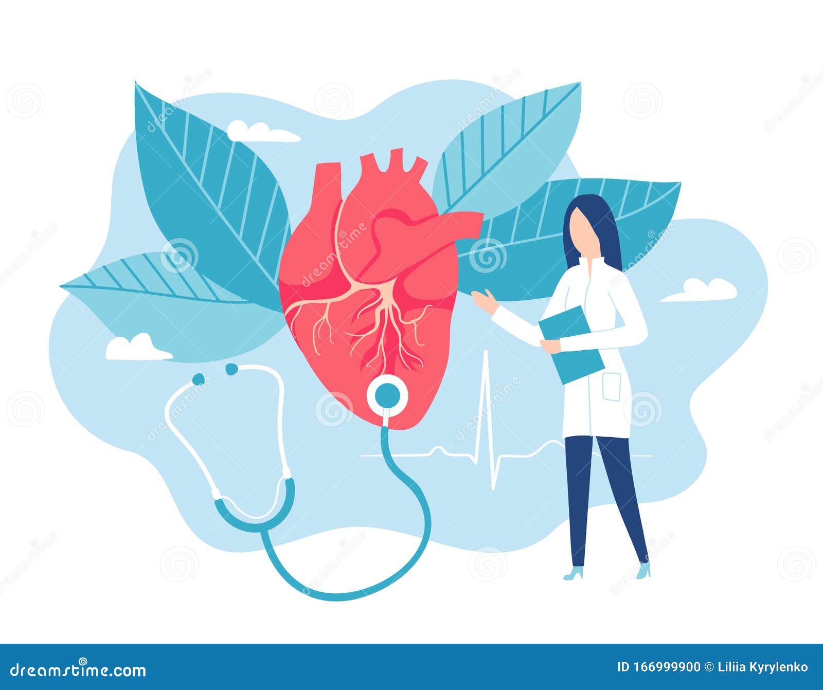 cardiologist listens to a heartbeat. healthy heart. cardiology
