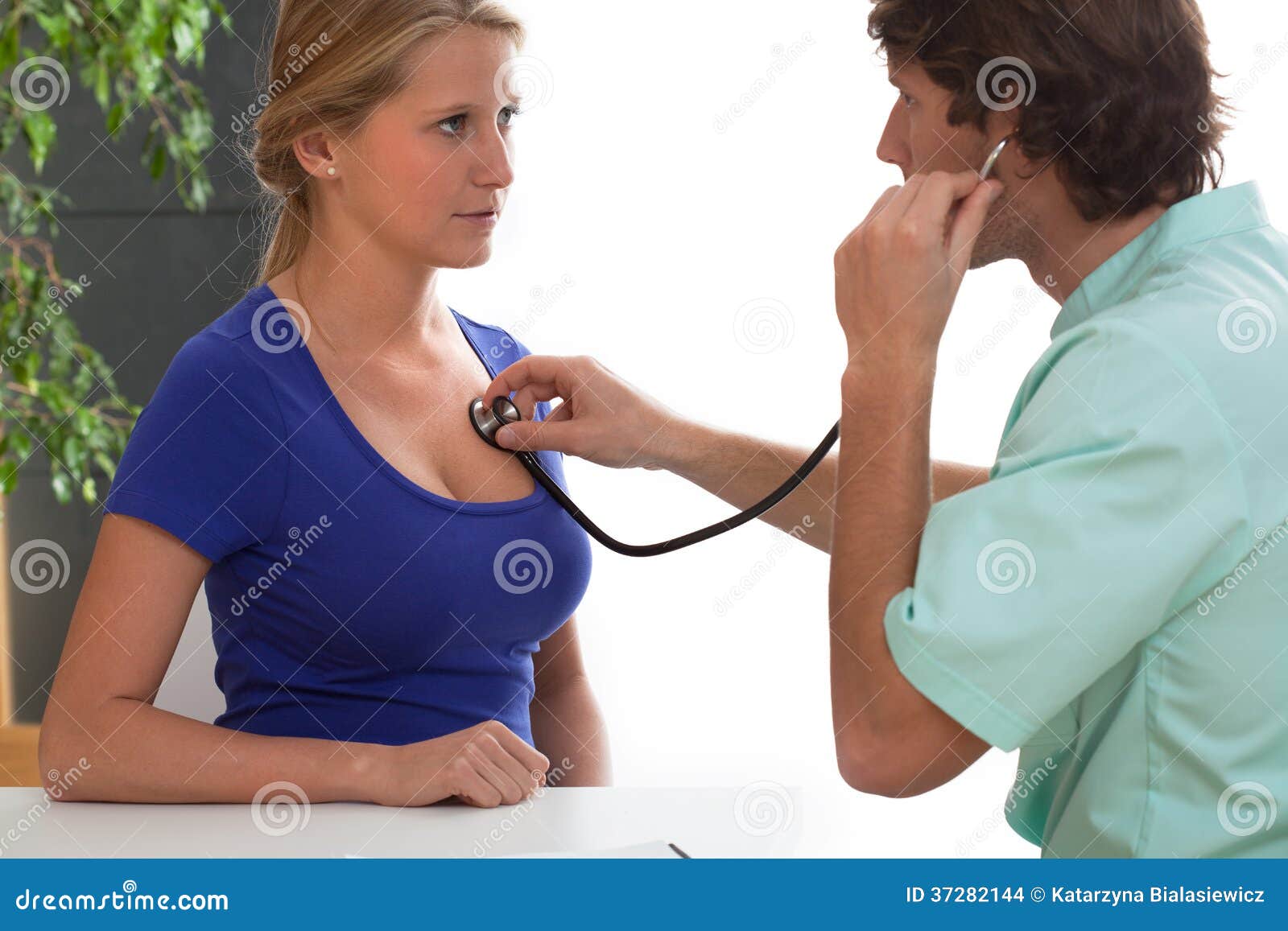 cardiologist testing a patient