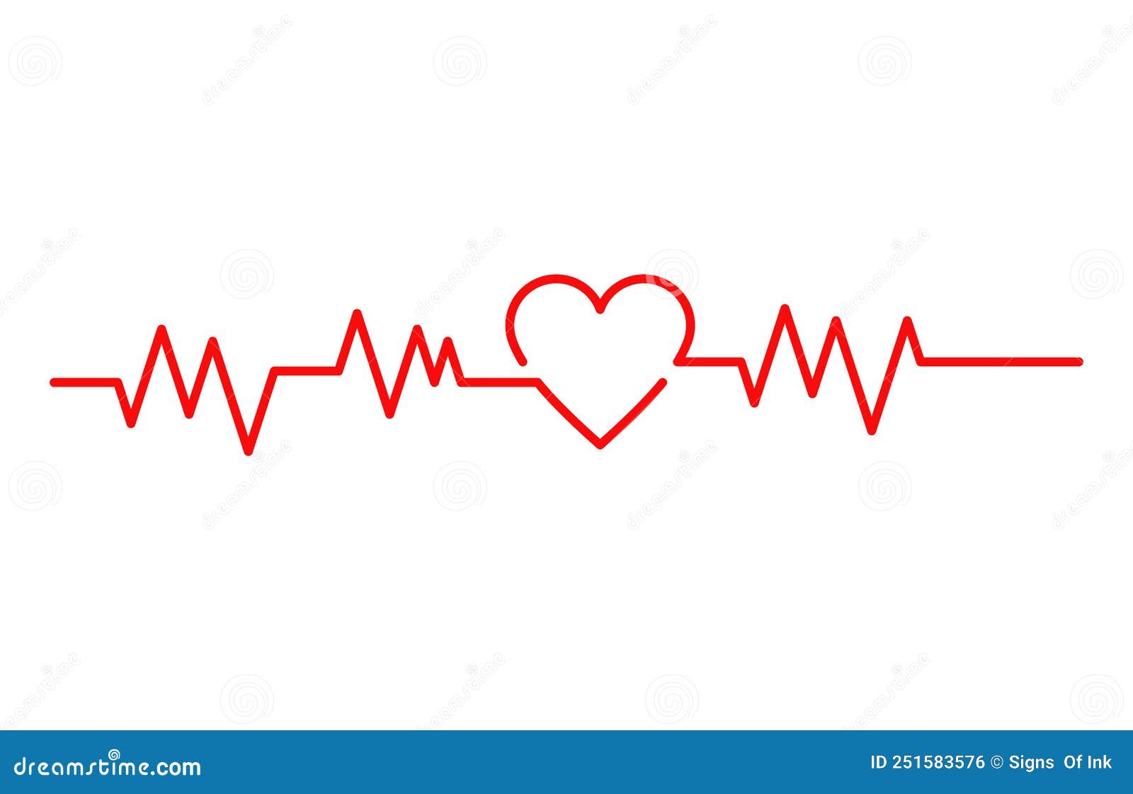 Heartbeat Cardiogram Line Pulse Clipart Stock Vector - Illustration of ...