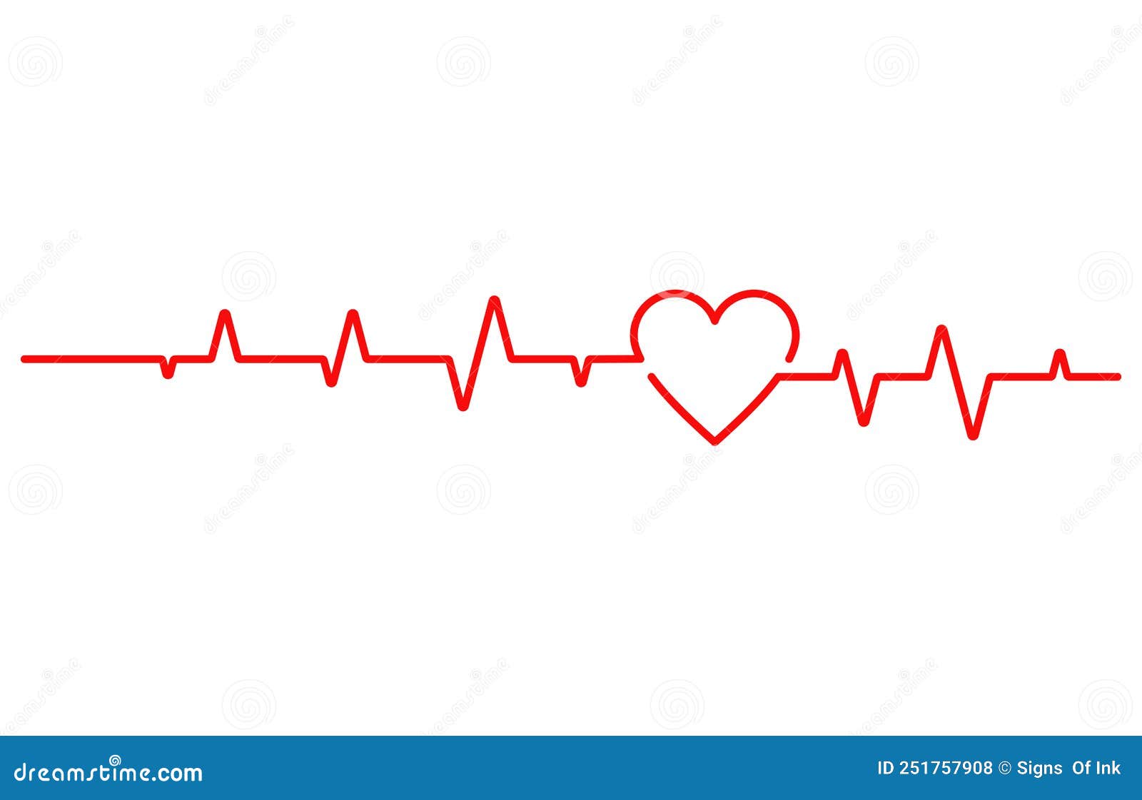 Heartbeat Cardiogram Line Pulse Clipart Stock Vector - Illustration of ...