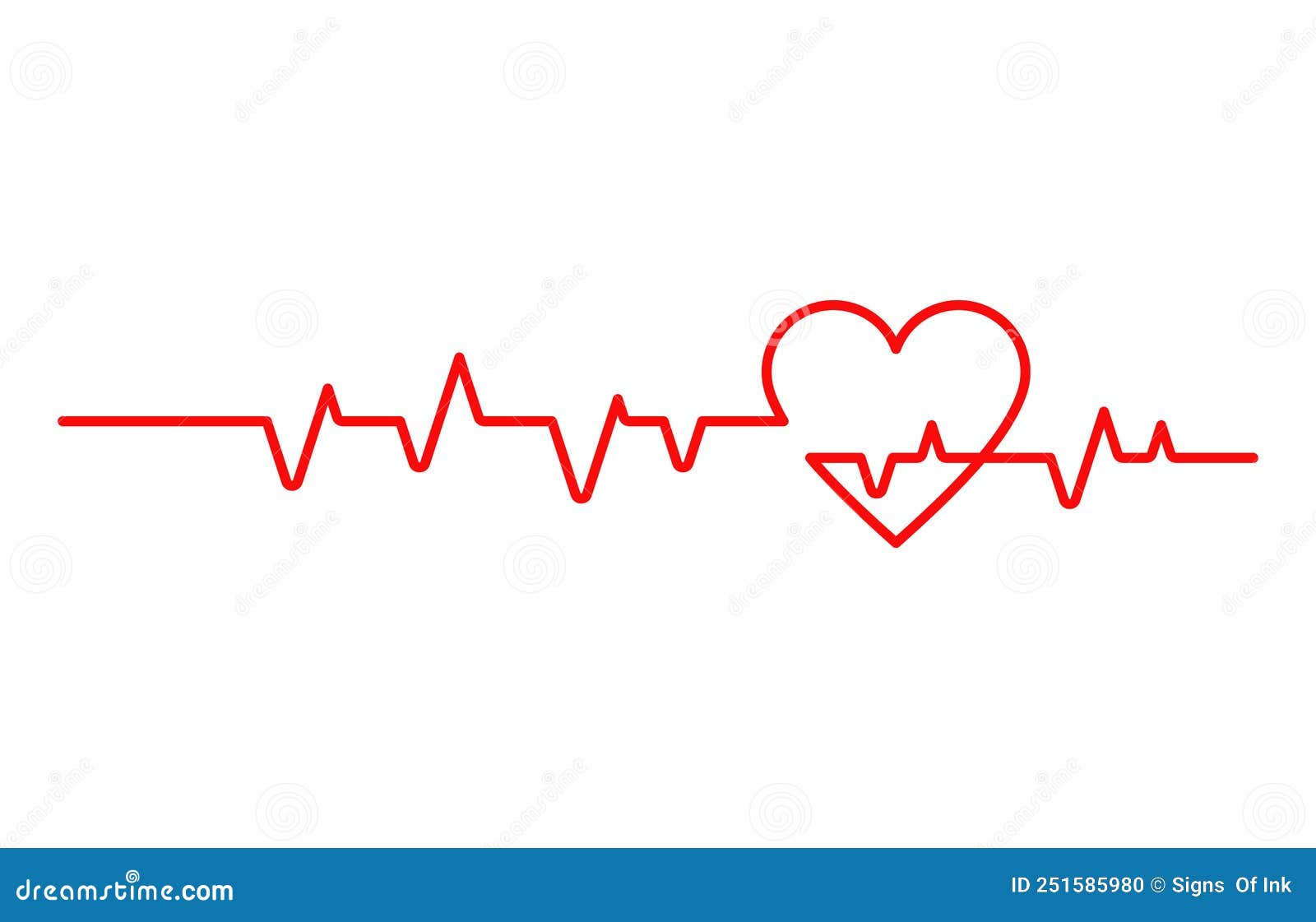 Heart Beat Cardiogram Line Pulse Clipart Stock Vector - Illustration of ...