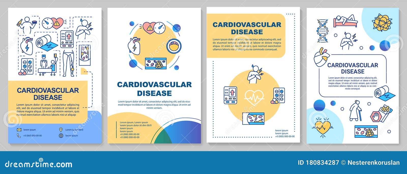 cardiovascular diseases brochure template