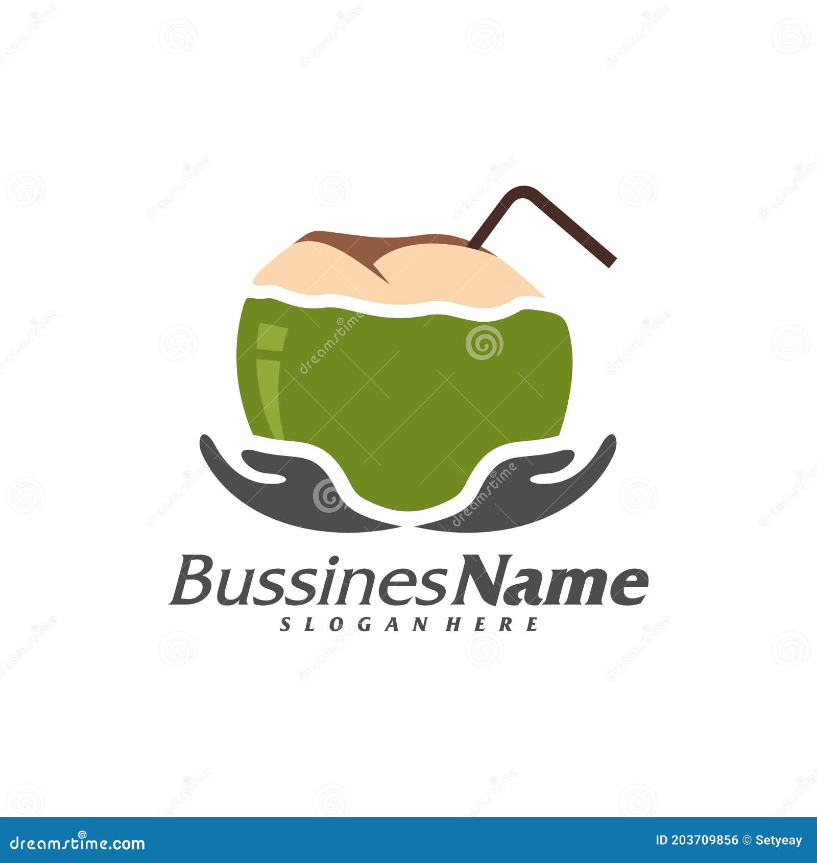 Coco Fresh 100 Fresh Coconut Water Drink Logo Design Stock Illustration -  Download Image Now - iStock