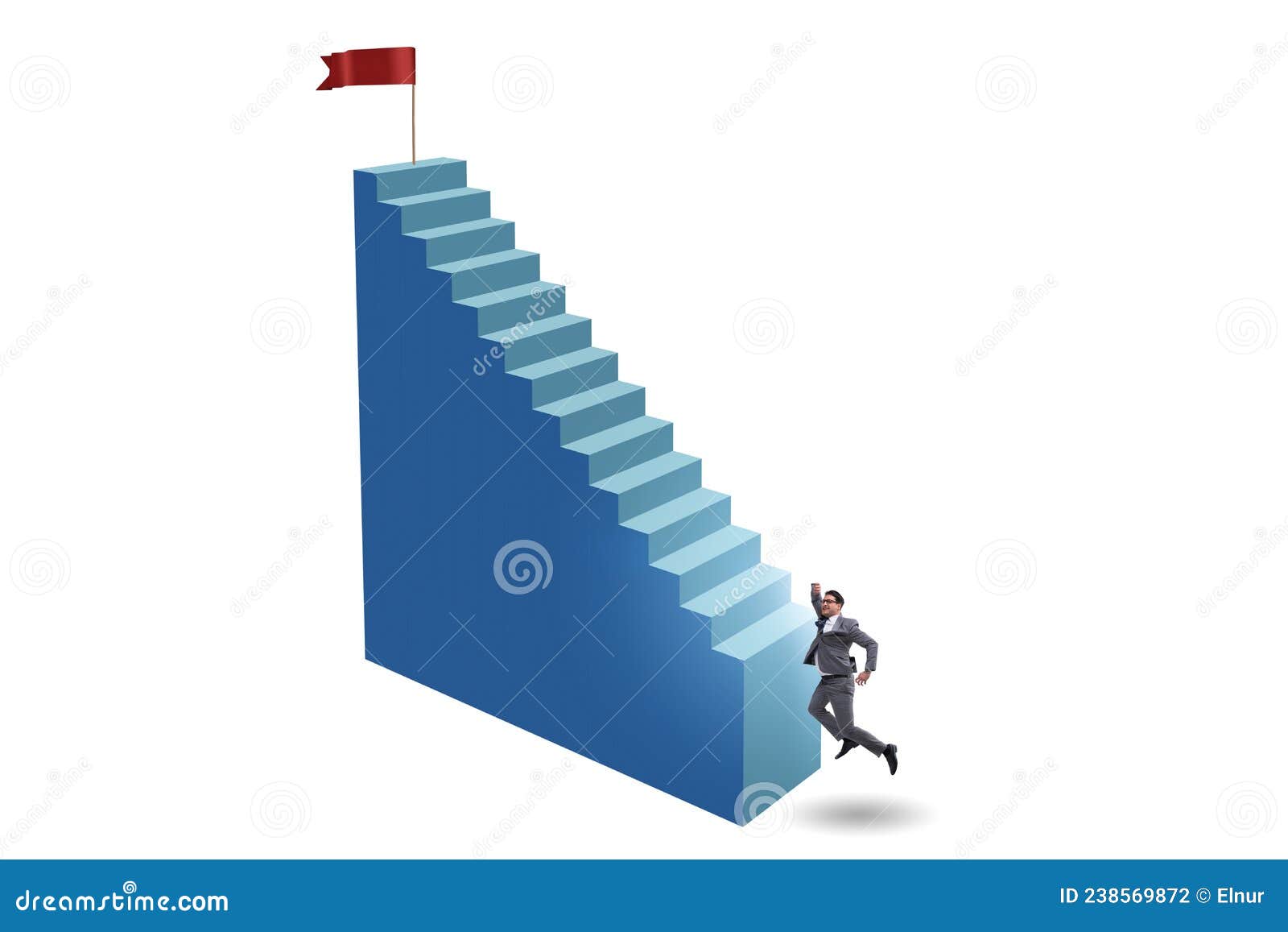 Career Ladder Concept with the Businessman Stock Photo Image of